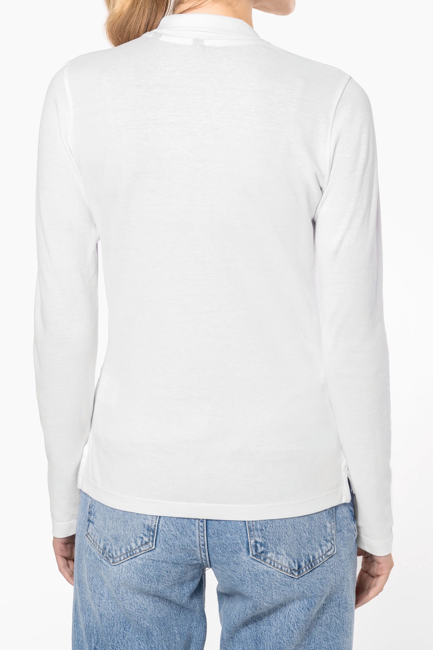 K257 - Polo piqué donna manica lunga