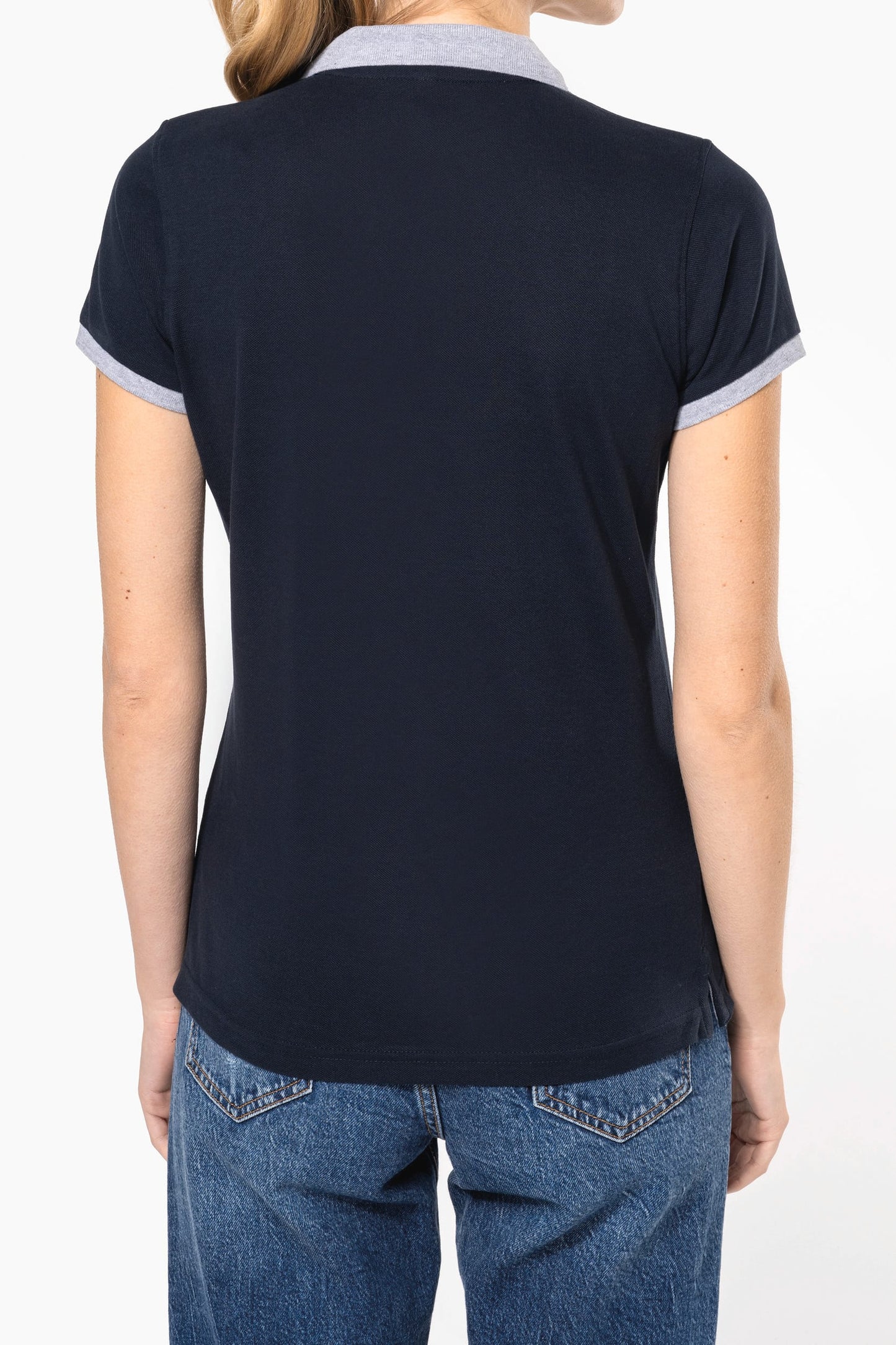 K259 - Polo piqué donna bicolore
