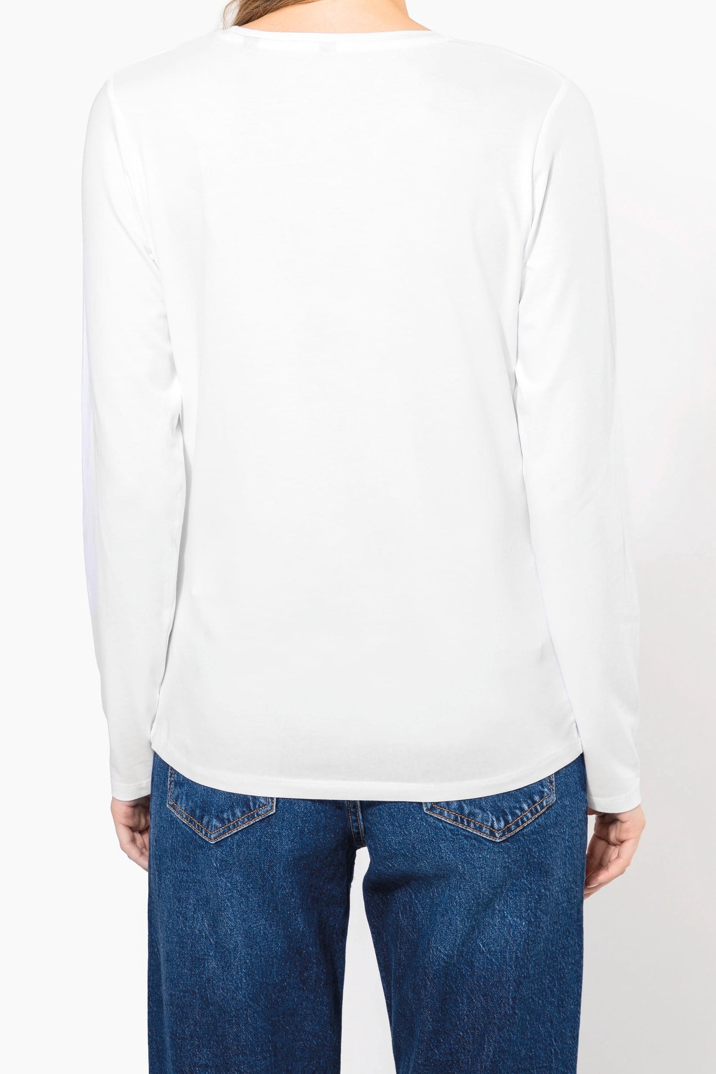 K3017C - T-shirt donna maniche lunghe girocollo<br/>