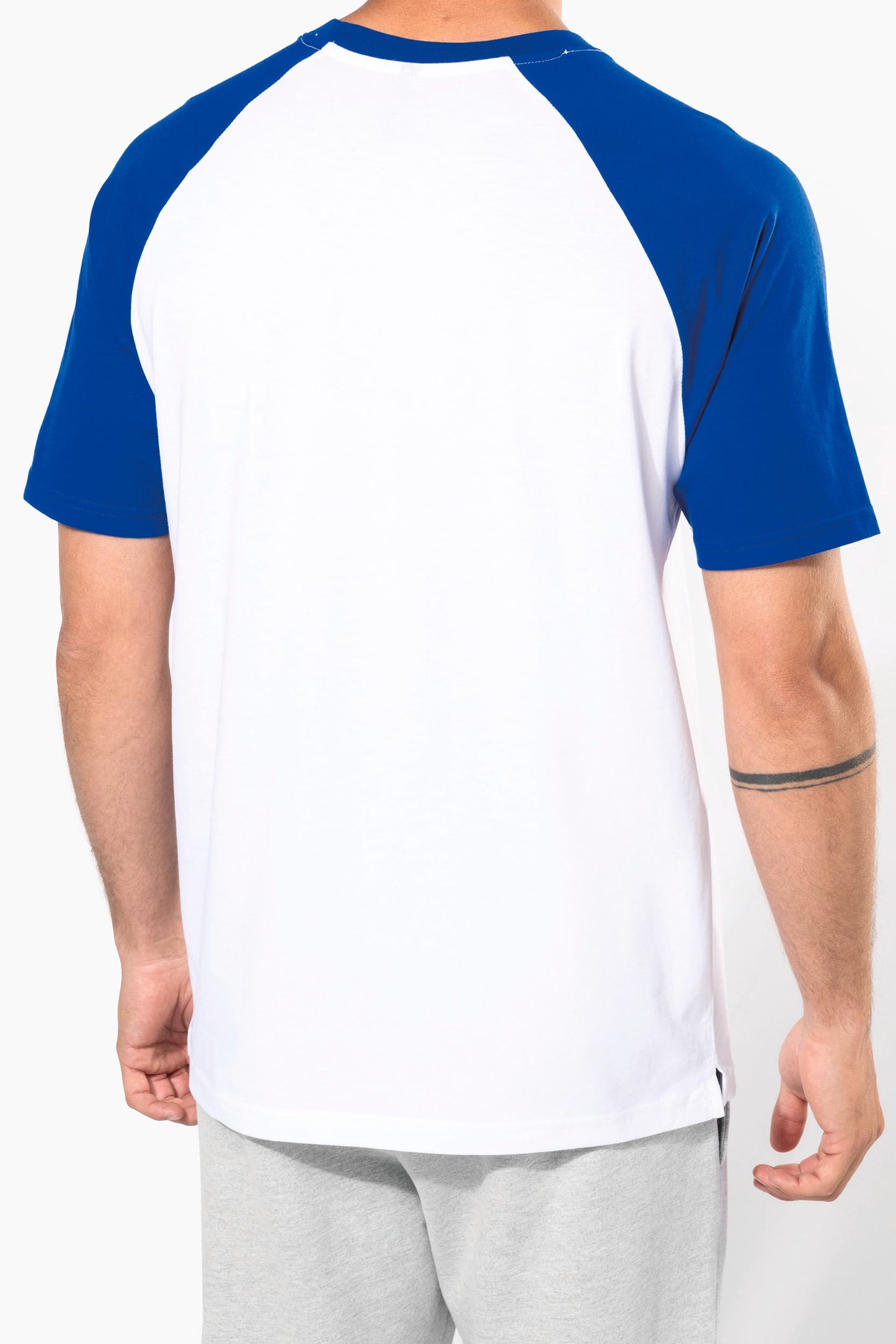 K330 - T-shirt baseball manica corta bicolore