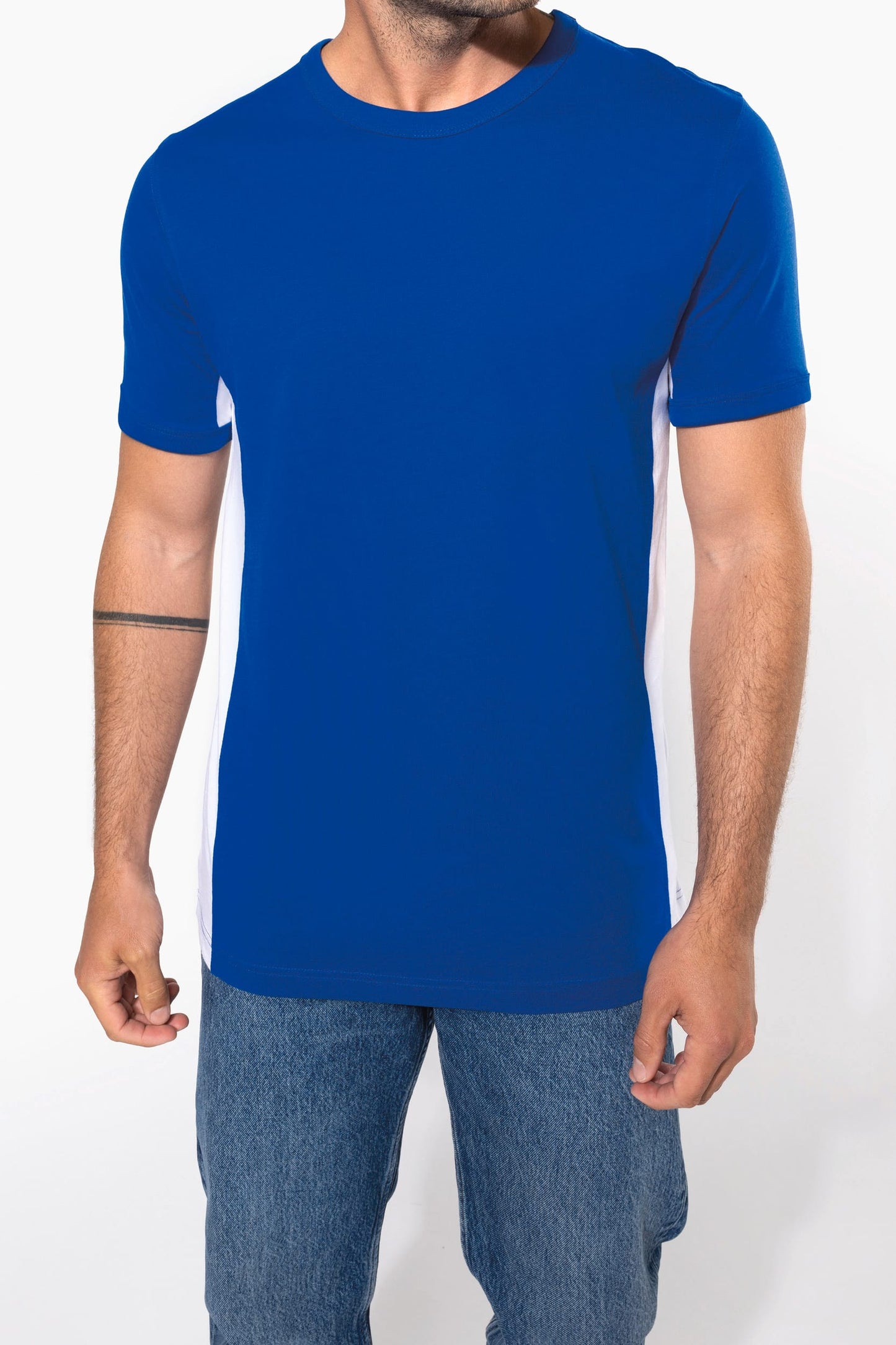 K340 - T-shirt Tiger manica corta bicolore