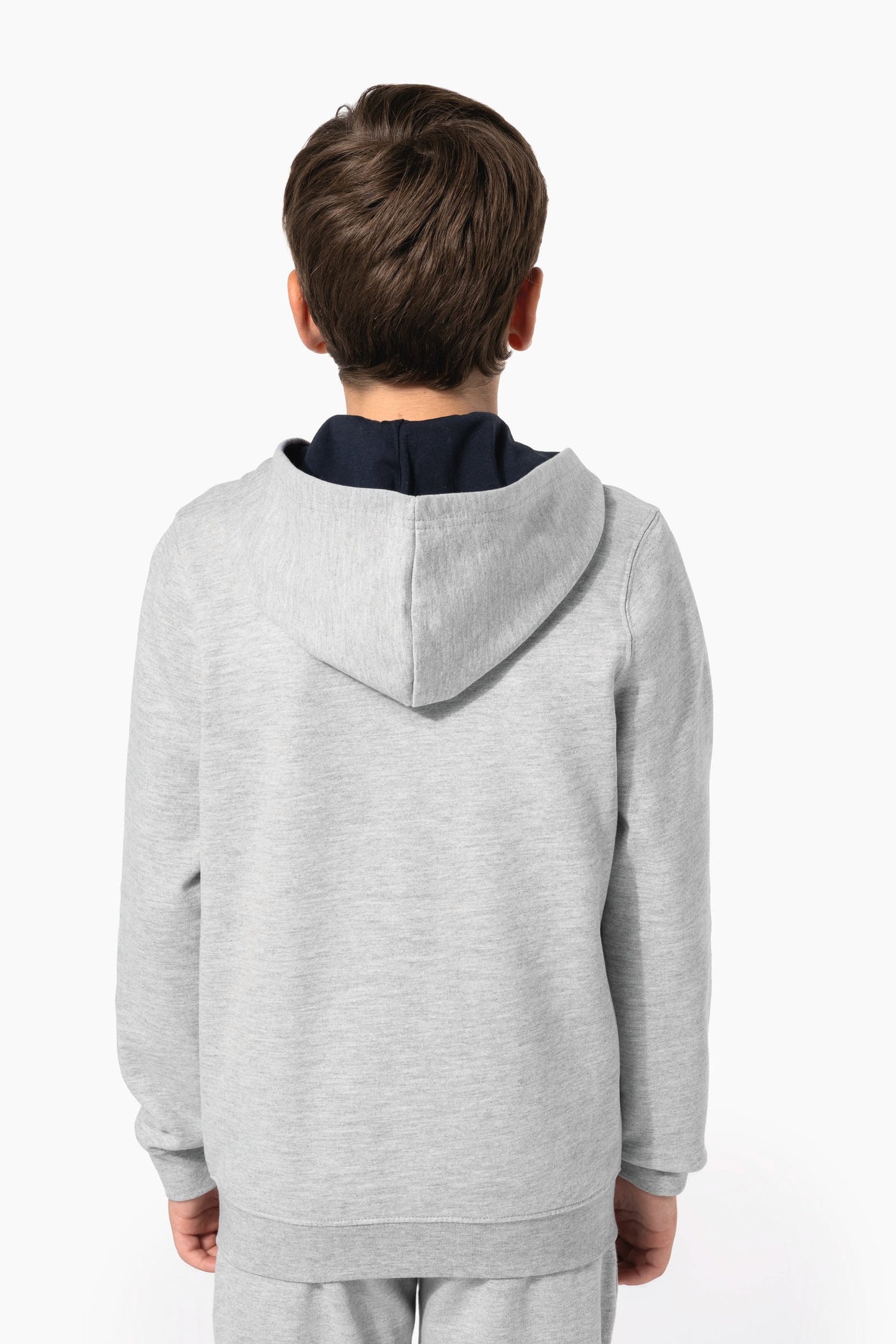 K486 - Felpa bambino con cappuccio full zip