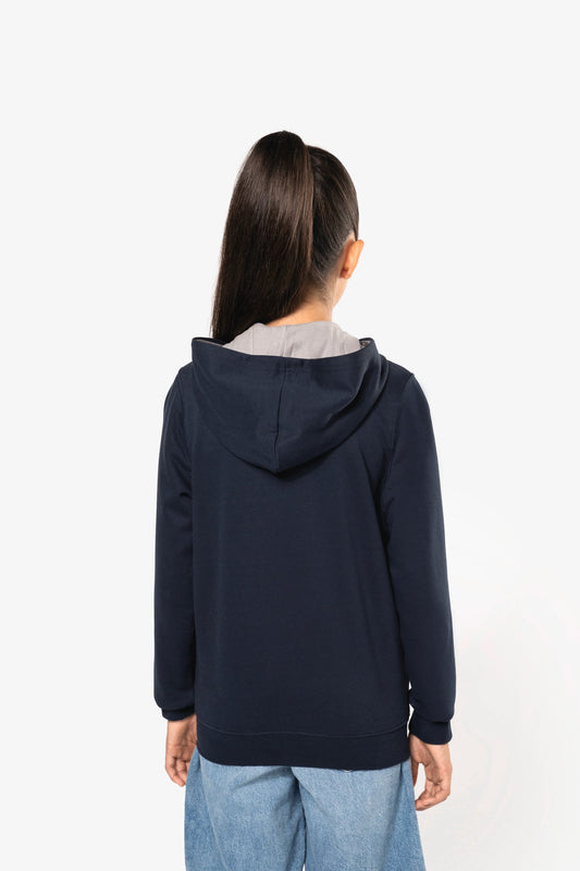 K486 - Felpa bambino con cappuccio full zip