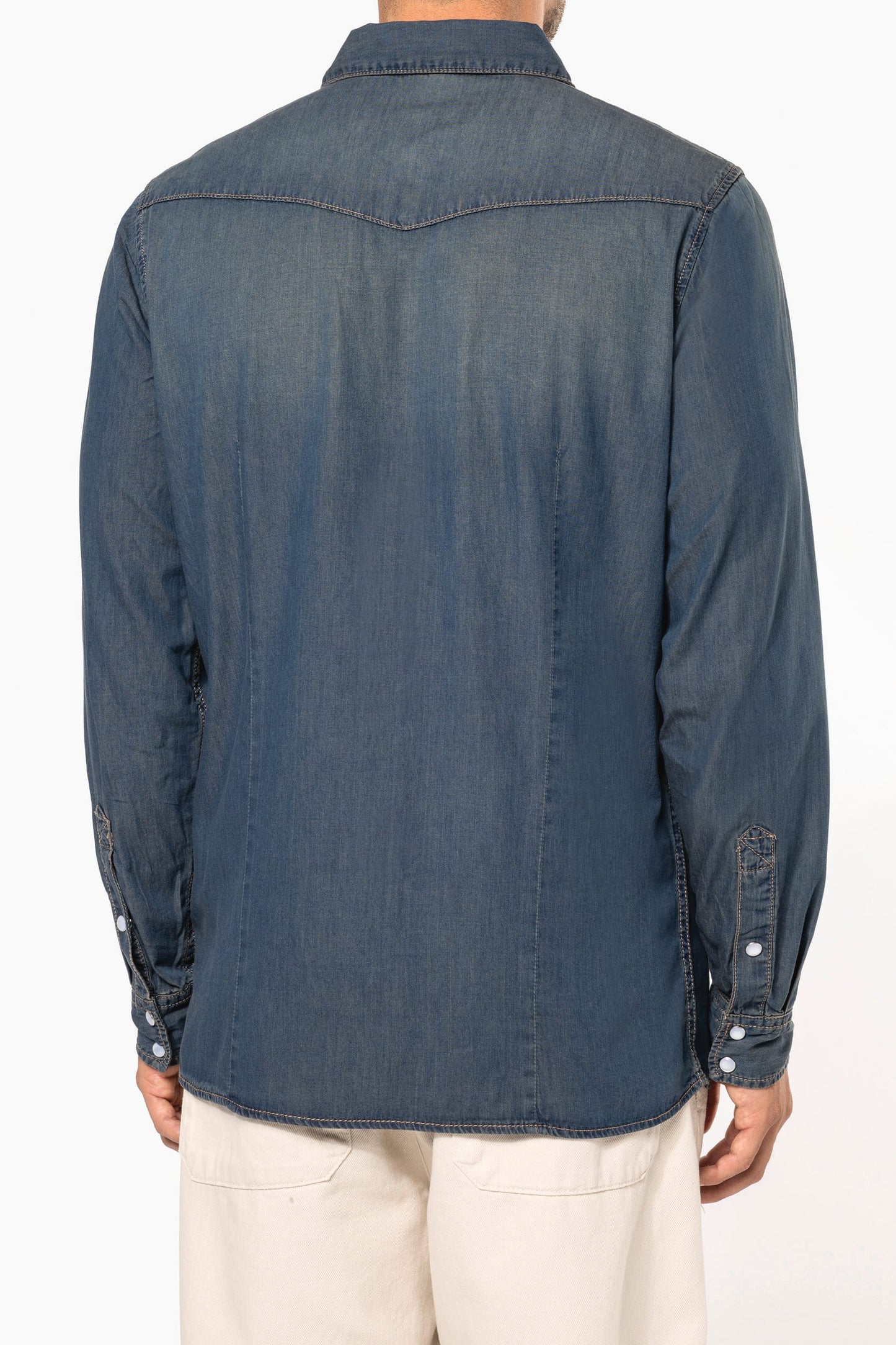 K519 - Camicia uomo Denim manica lunga