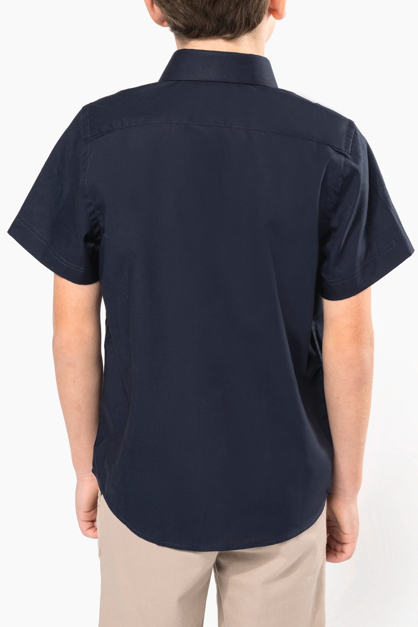 K520C - Camicia bambino in popeline manica corta