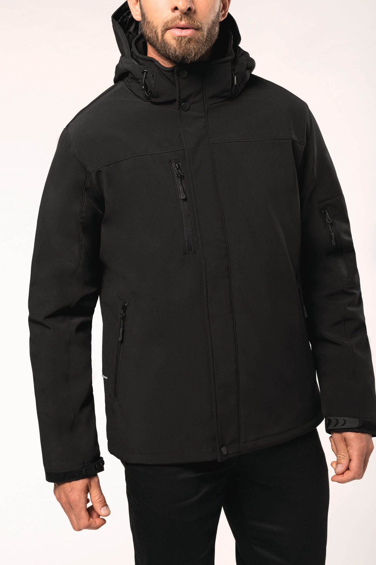 K650 - Parka uomo softshell imbottito con cappuccio