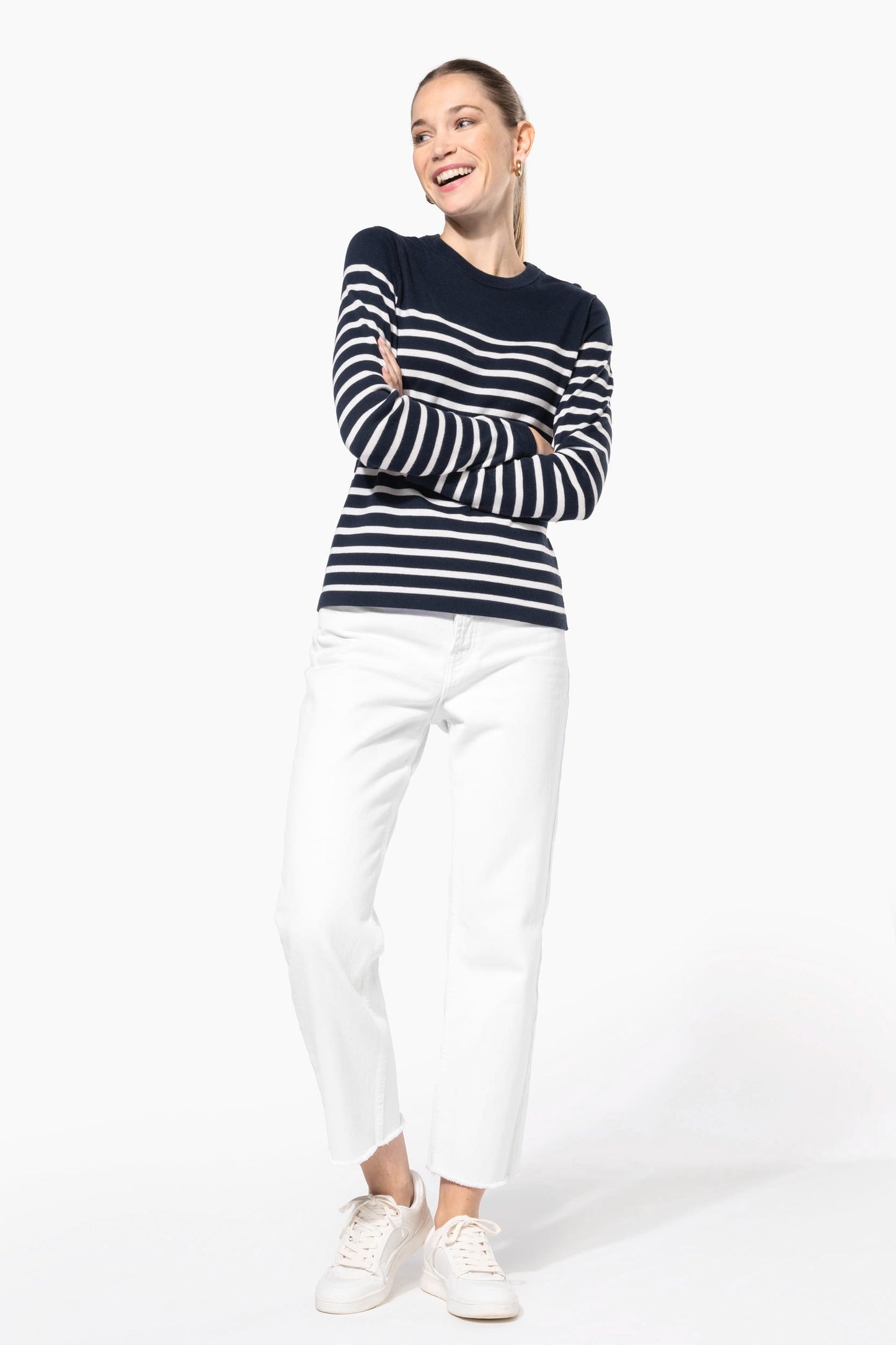 K990 - Pullover donna stile marinaio