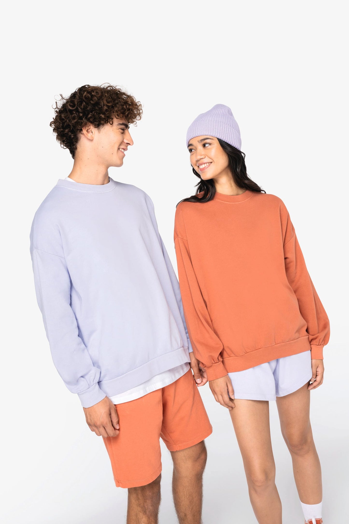 Felpa unisex oversize ecosostenibile French Terry (NS415)