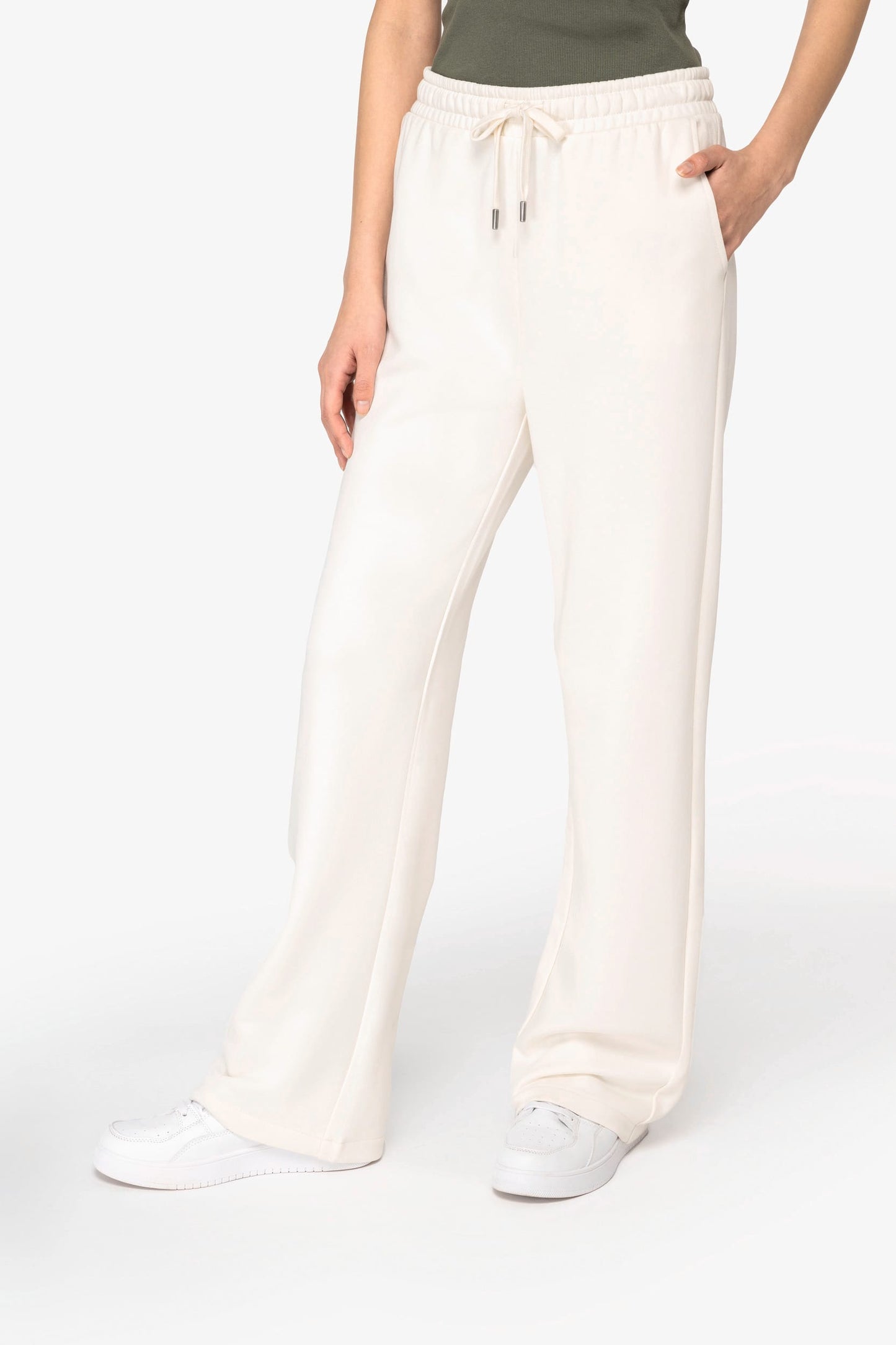 Pantalone da jogging donna ecosostenibile ampio French Terry (NS707)