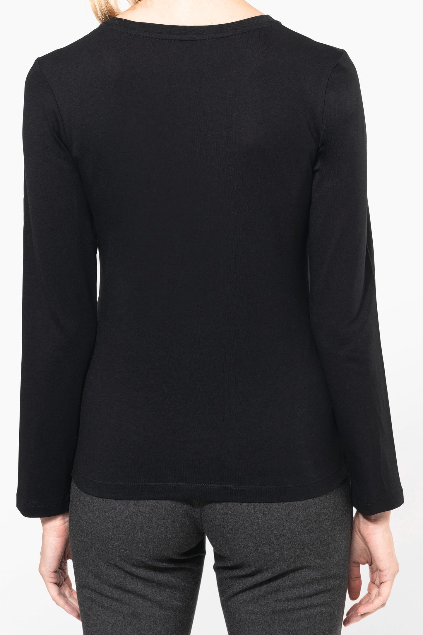 PK303 - T-shirt donna Supima® maniche lunghe e girocollo