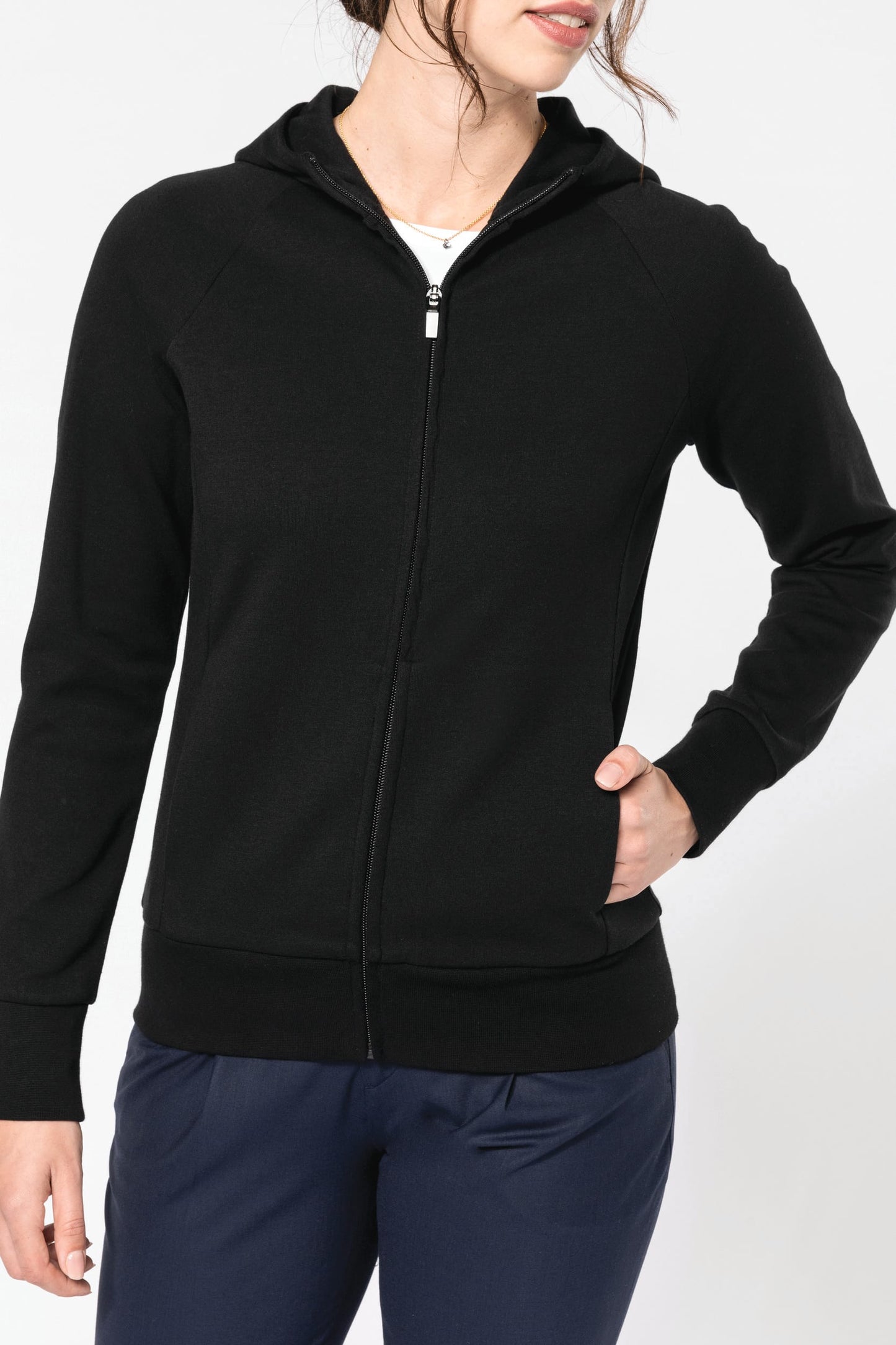 PK401 - Giacca donna con zip e cappuccio