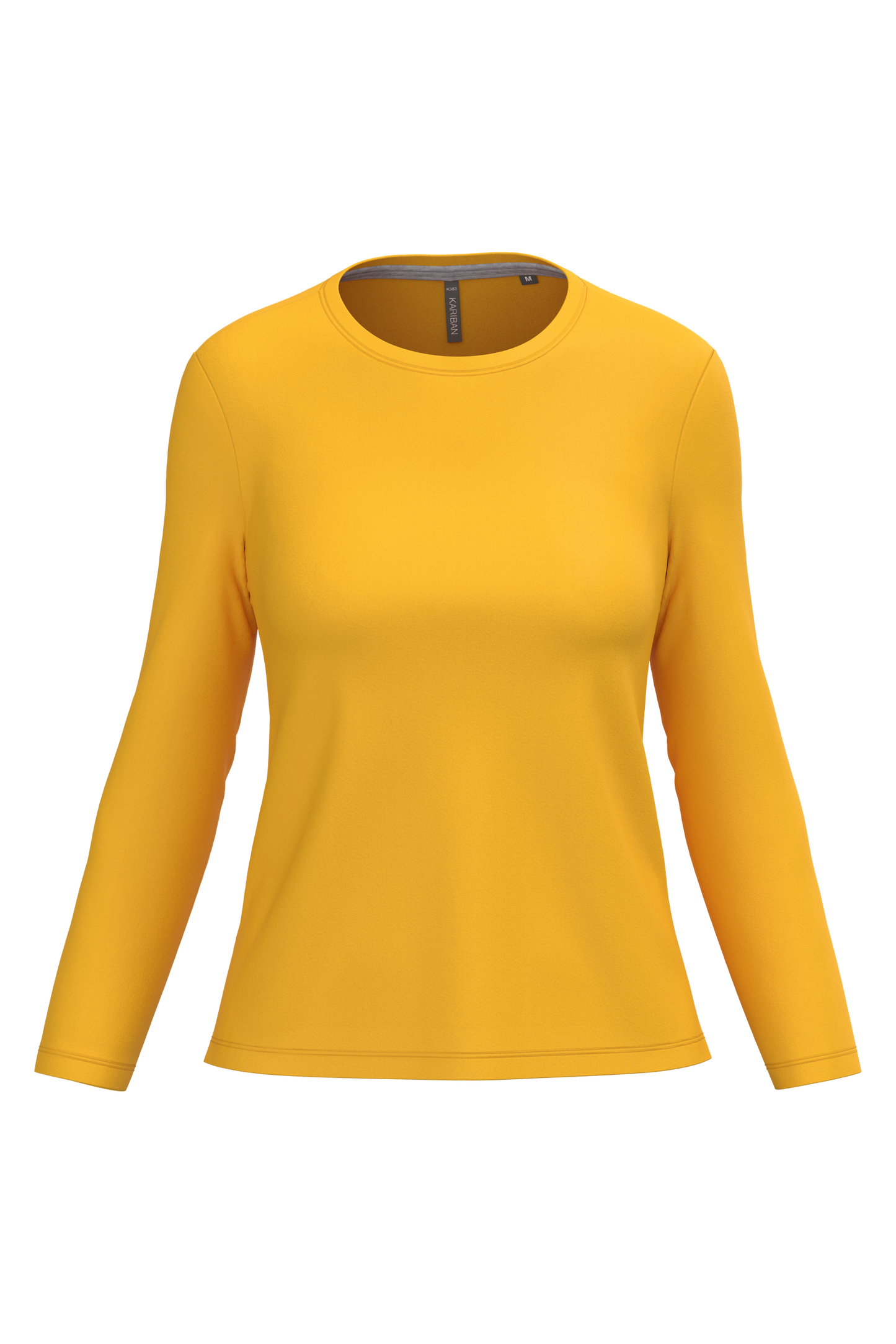 T-shirt donna manica lunga girocollo (K383C-taglie-grandi)
