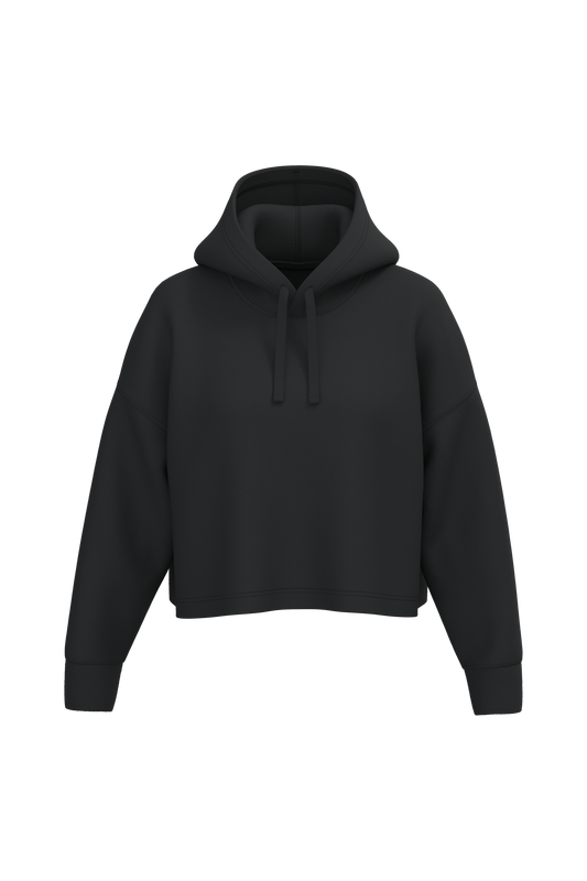 Felpa crop con cappuccio donna (PA396)