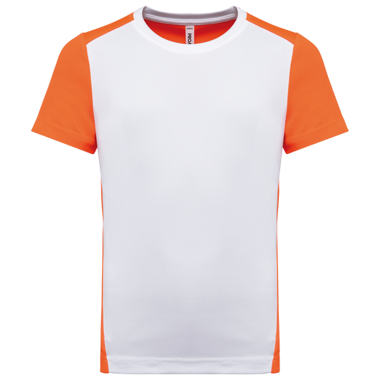 T-shirt bambini sportiva bicolore ecosostenibile (PA4016)