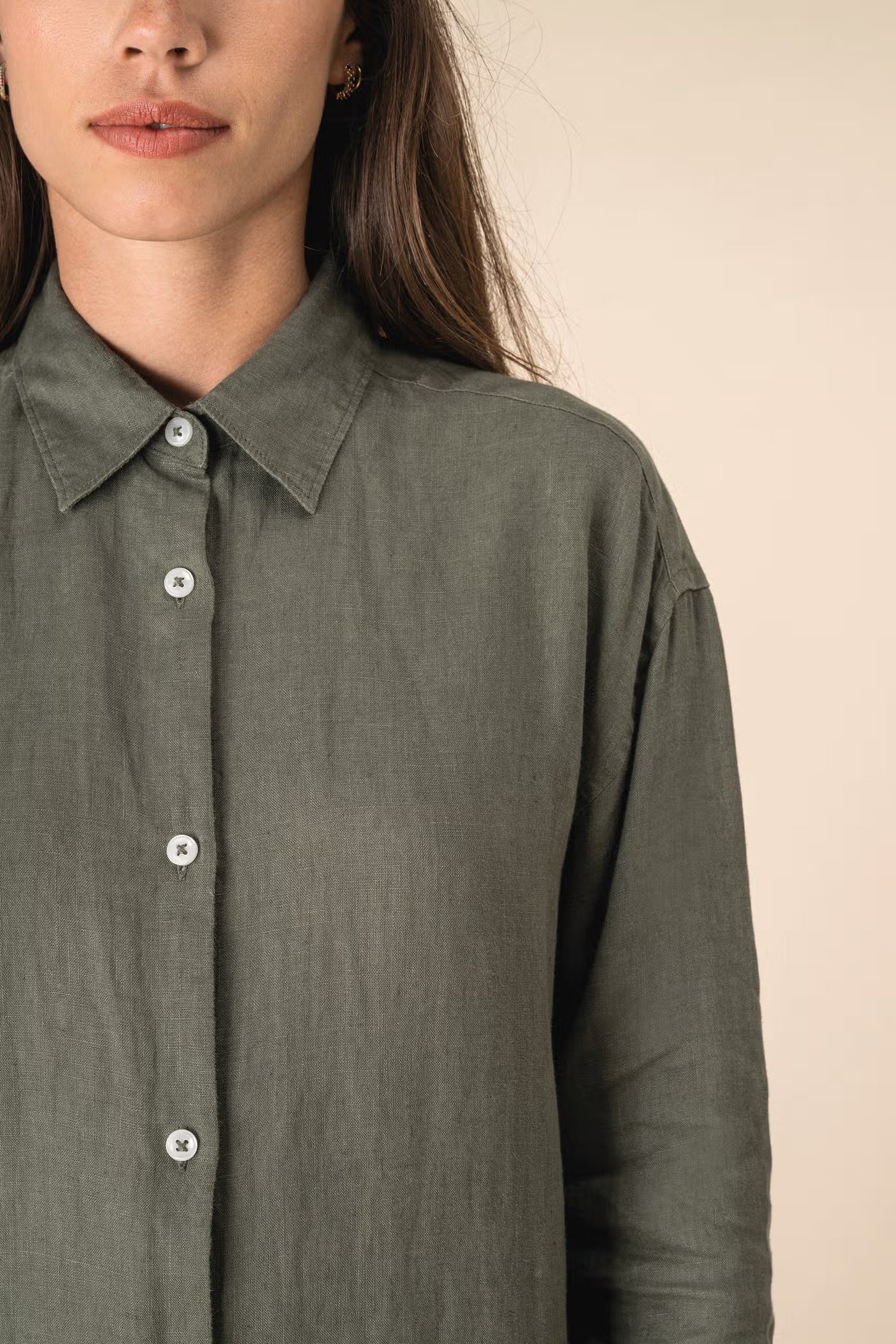 SP5008 - Vestito camicia donna in lino