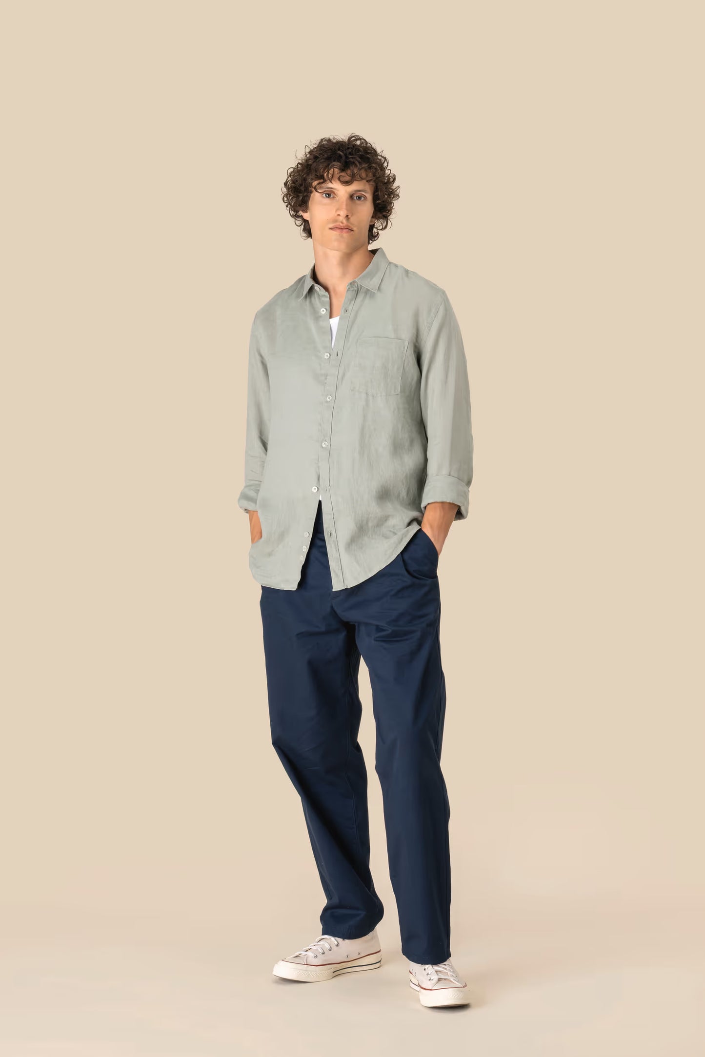 SP504 - Camicia in lino uomo