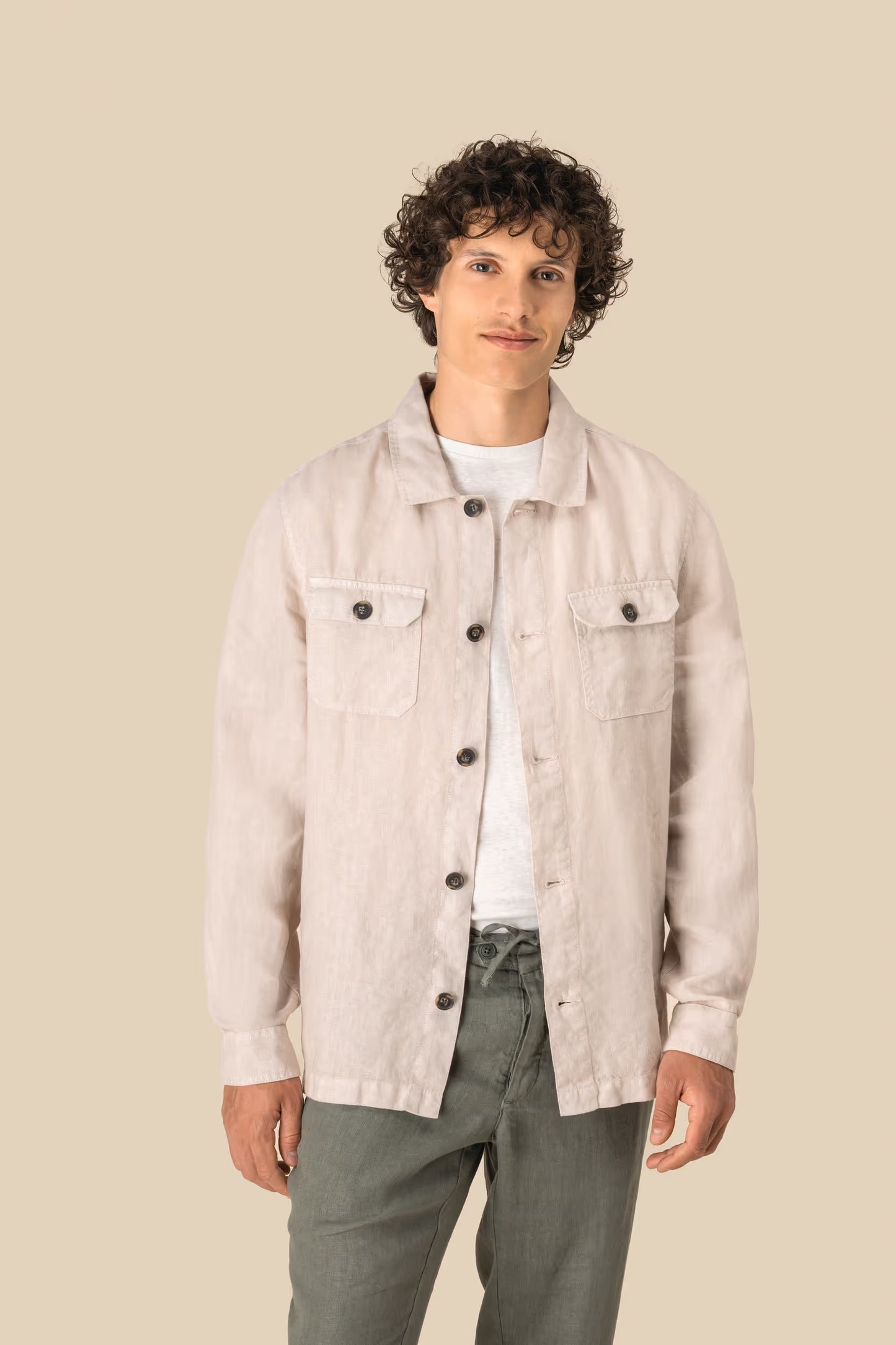 SP516 - Giacca uomo slavata in lino