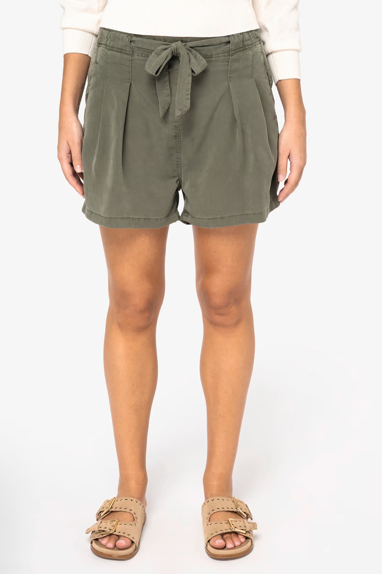 SP725 - Short donna ecosostenibili slavati in lyocell