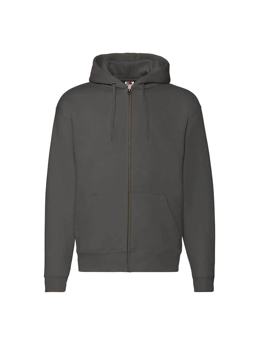 620340 - FELPA UOMO CAPPUCCIO E ZIP PREMIUM