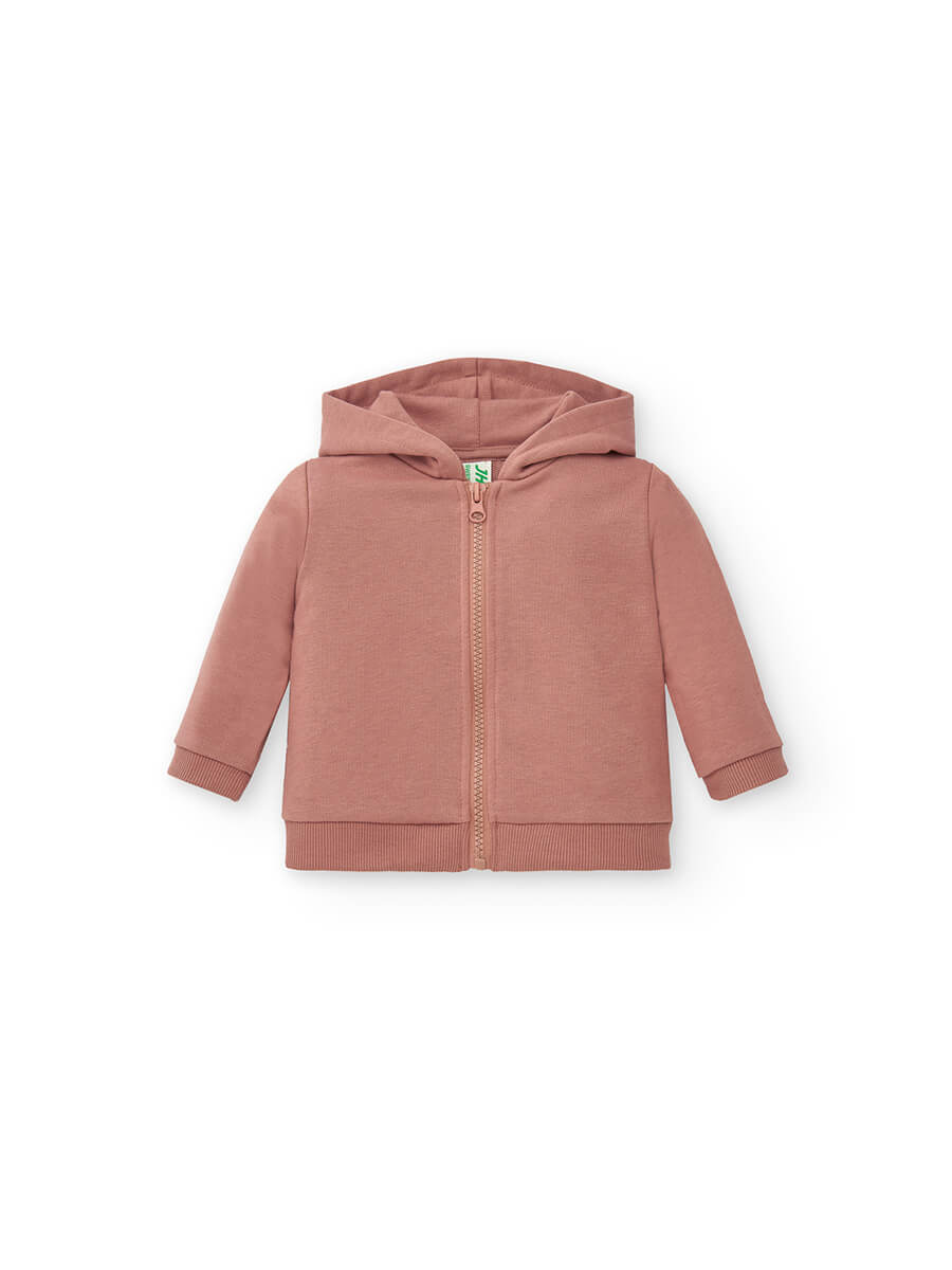 SWRBHOOD - FELPA BABY CAPPUCCIO E ZIP LEGGERA FRENCH TERRY