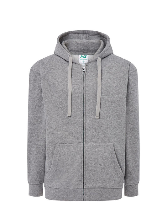 SWUAHOOD240 - FELPA UOMO CAPPUCCIO E ZIP LEGGERA FRENCH TERRY