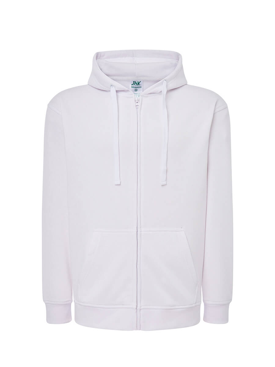 SWUAHOOD240 - FELPA UOMO CAPPUCCIO E ZIP LEGGERA FRENCH TERRY