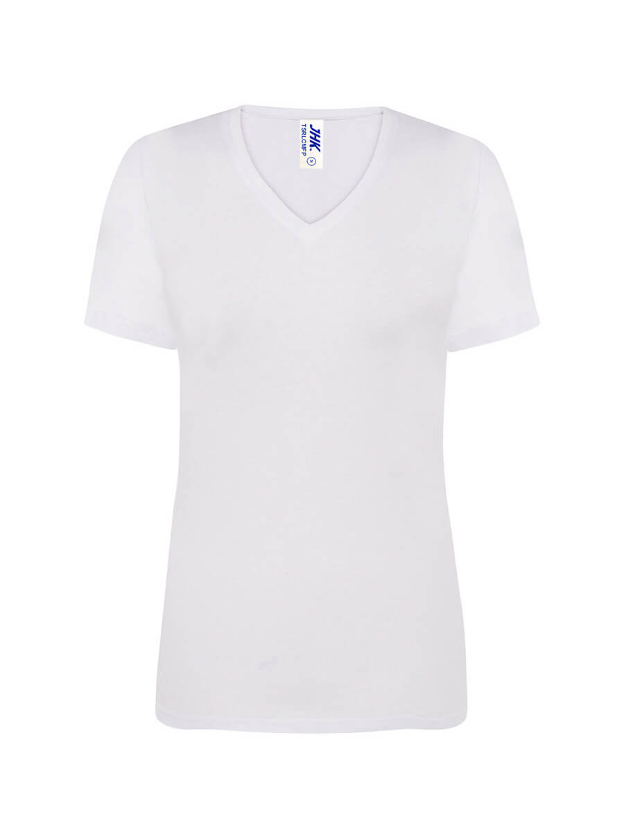 TSRLCMFP - T-SHIRT DONNA MANICA CORTA COLLO A V REGULAR