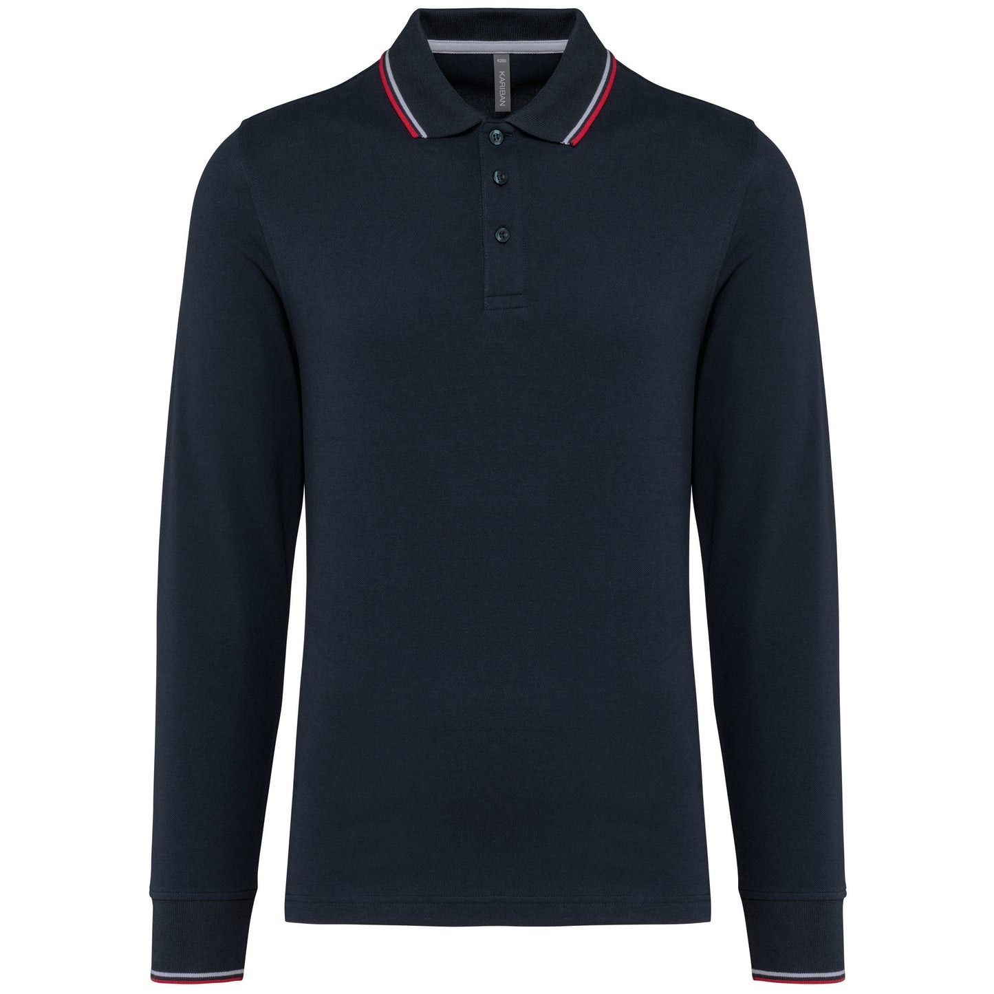 K280 - Polo piqué uomo maniche lunghe