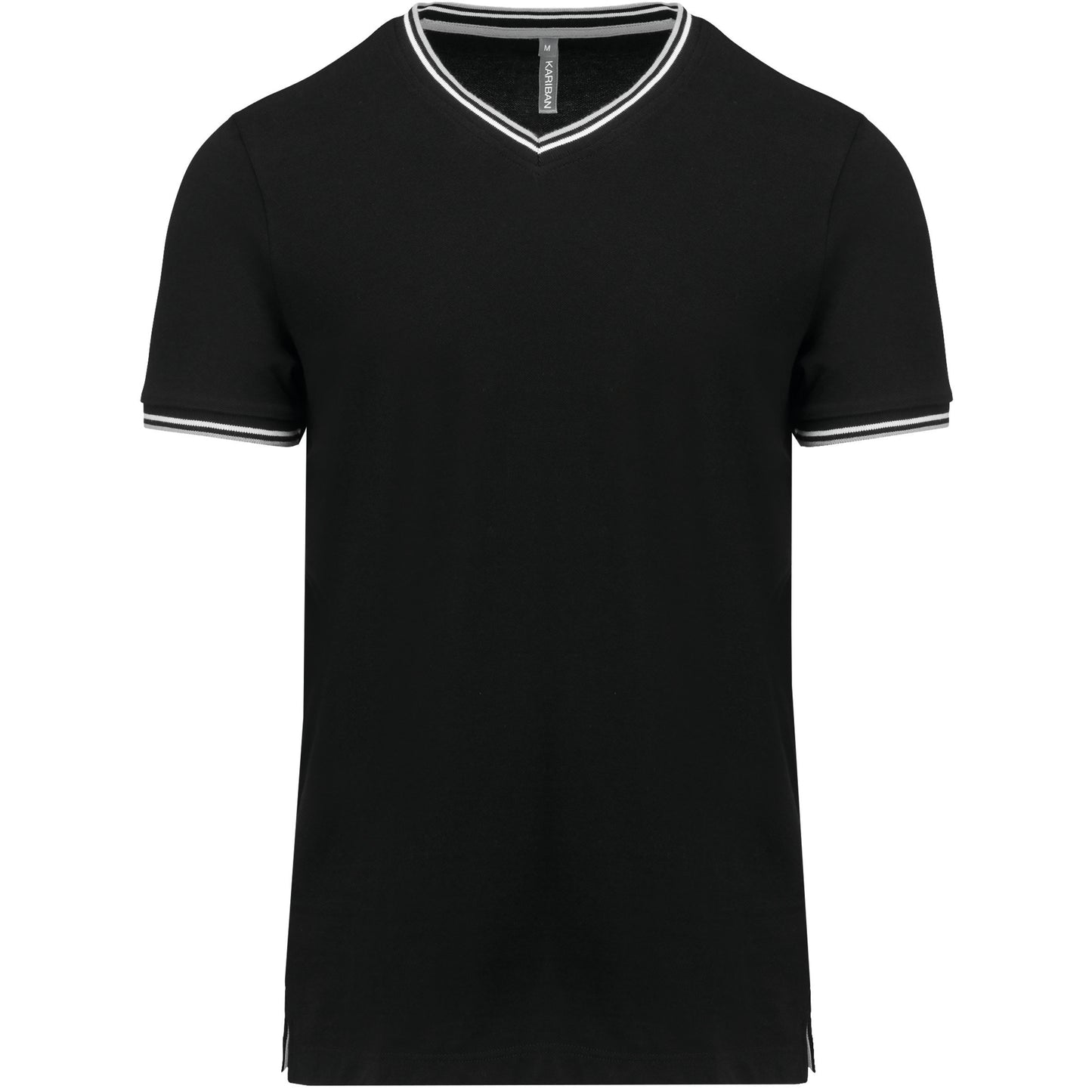 K374 - T-shirt piqué uomo scollo a V