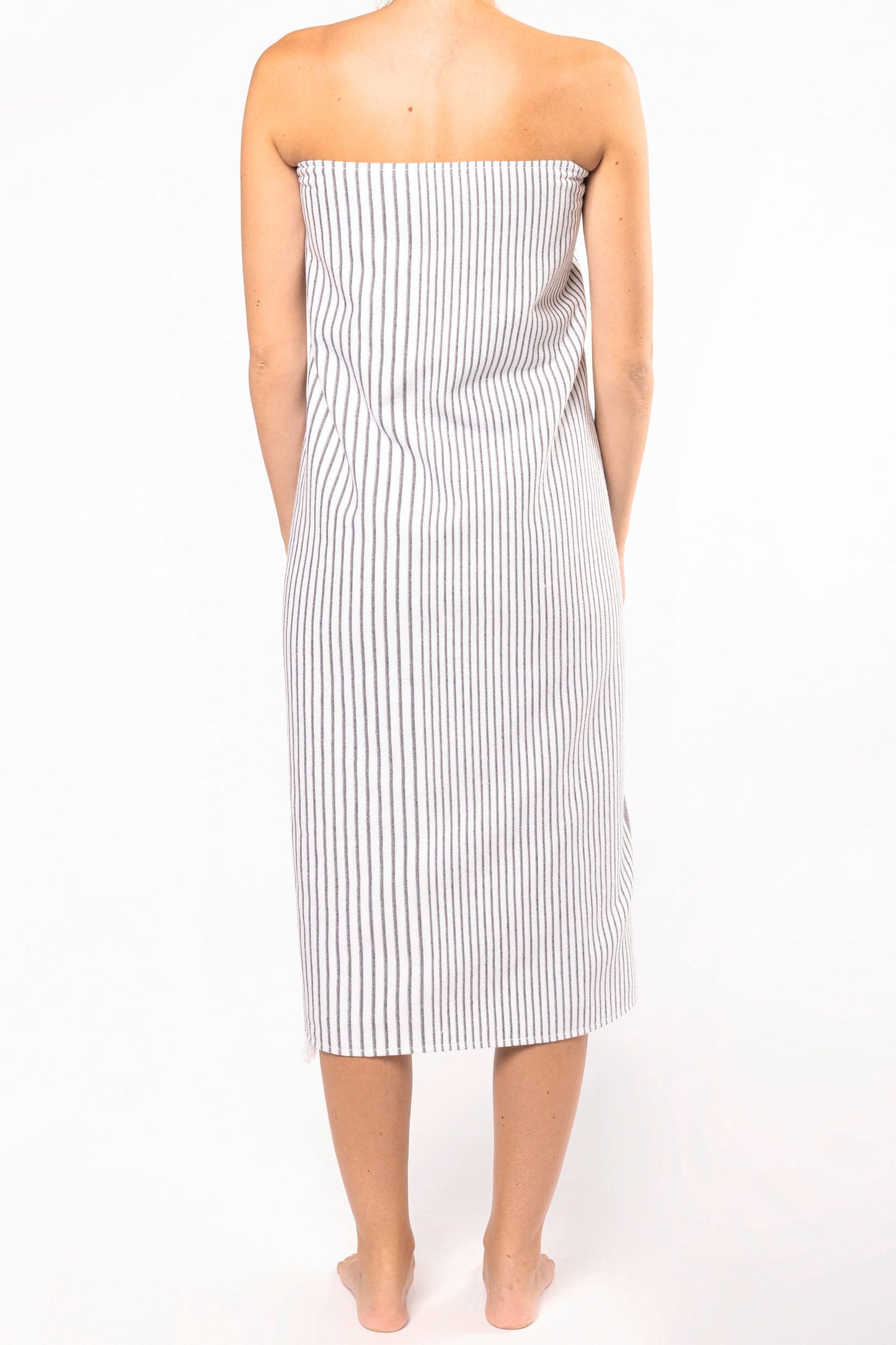 K132 - Fouta a righe con frange