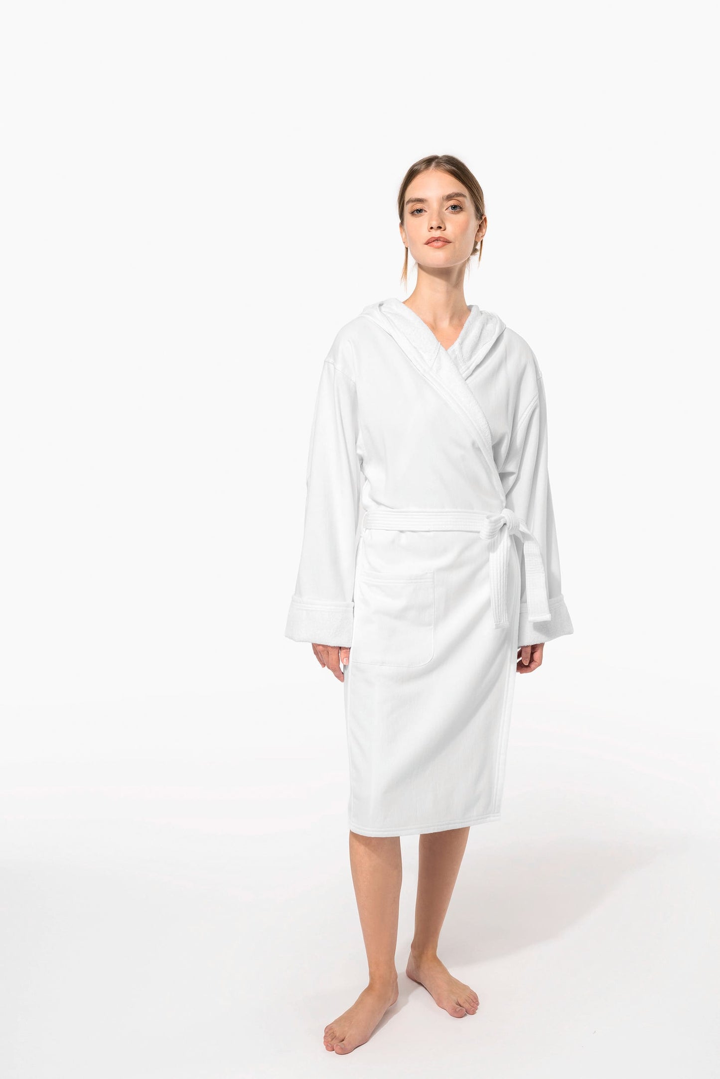 K140XX - Accappatoio da bagno con cappuccio Bio