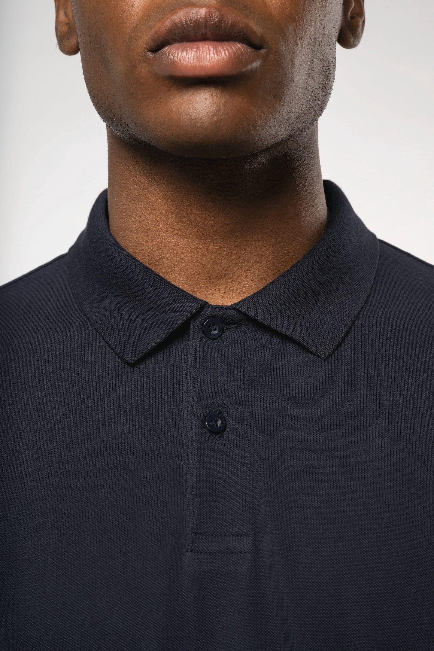 K2027 - Polo uomo in piqué biologico 180 a maniche lunghe