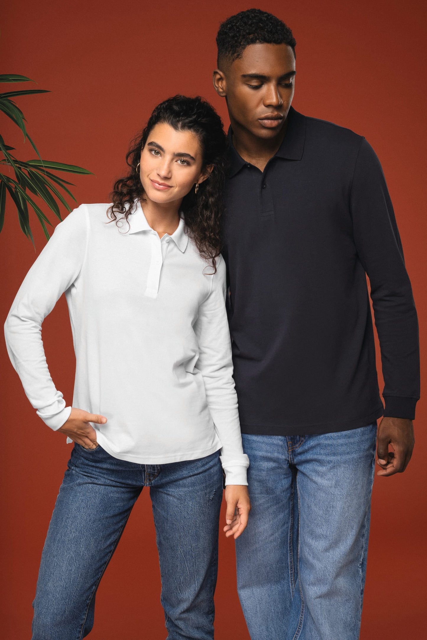 K2028C - Polo donna in piqué 180 biologico a maniche lunghe