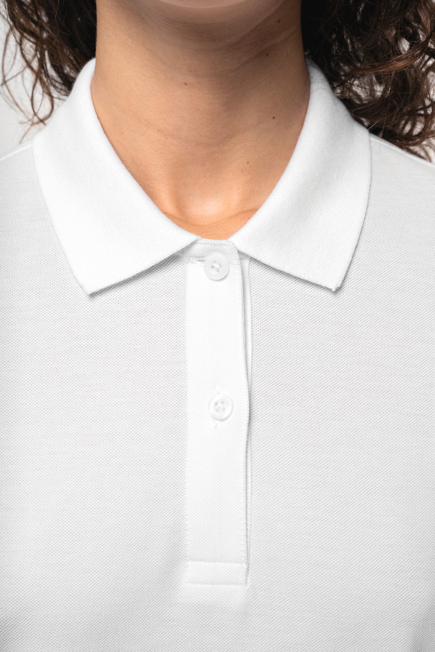 K2028 - Polo donna in piqué 180 biologico a maniche lunghe