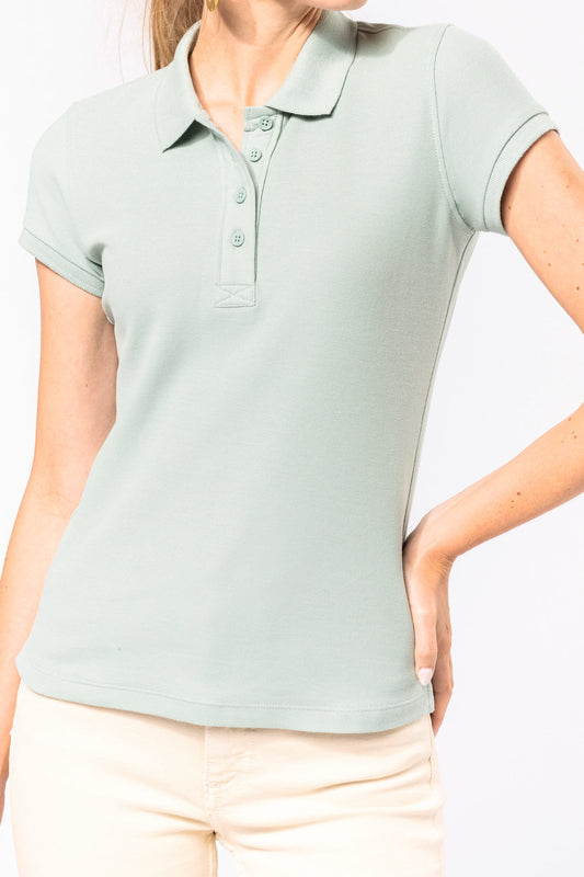 K210C - Polo piqué BIO donna manica corta