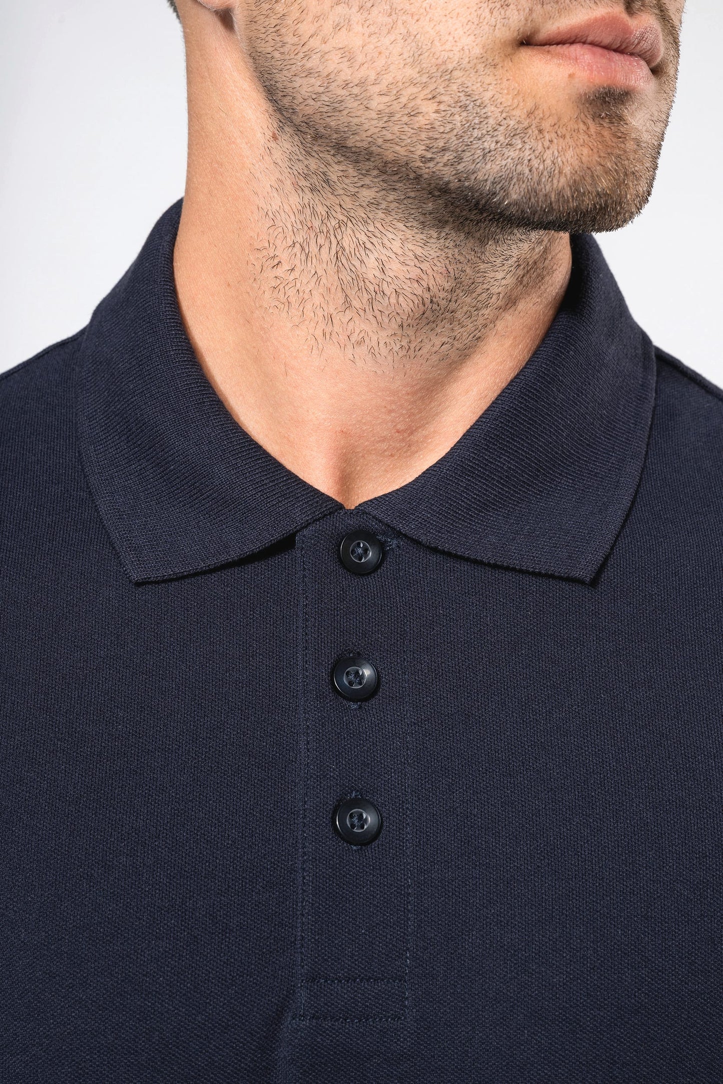 K232 - Polo piqué uomo bicolore maniche corte
