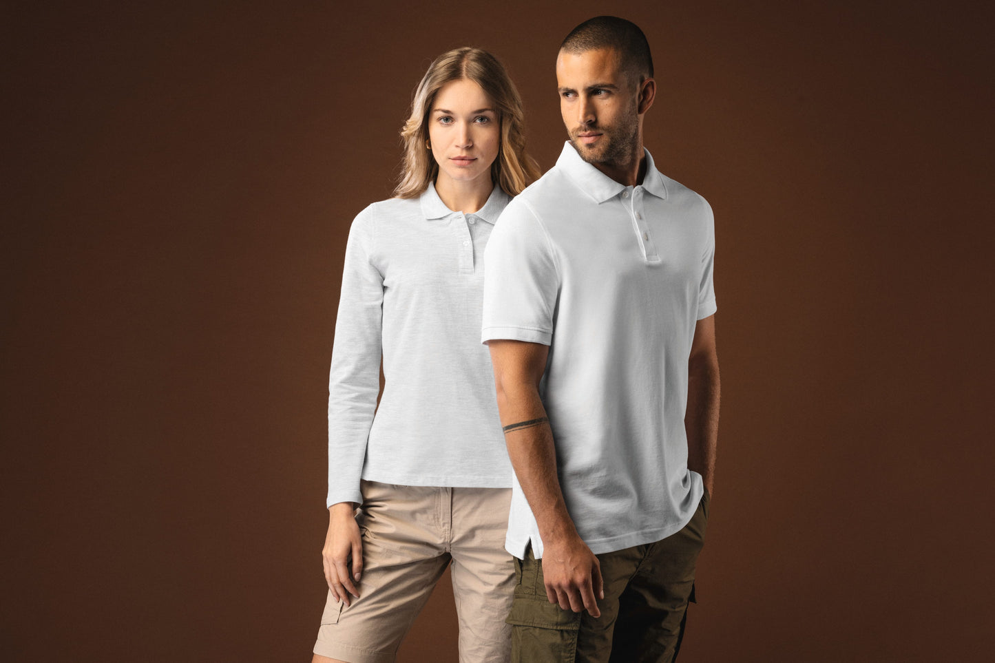 K244 - Polo piqué donna manica lunga