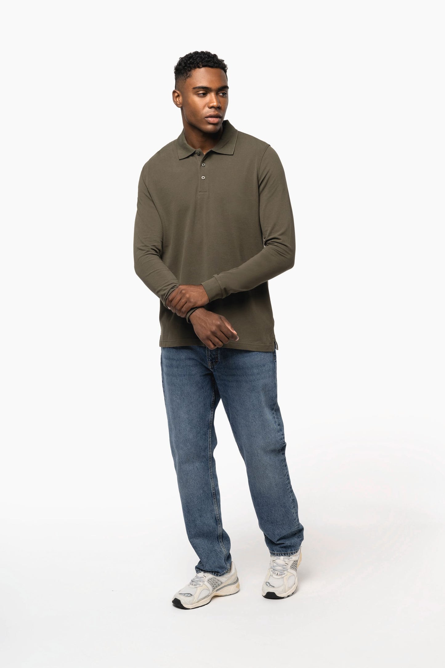 K243 - Polo piqué uomo manica lunga
