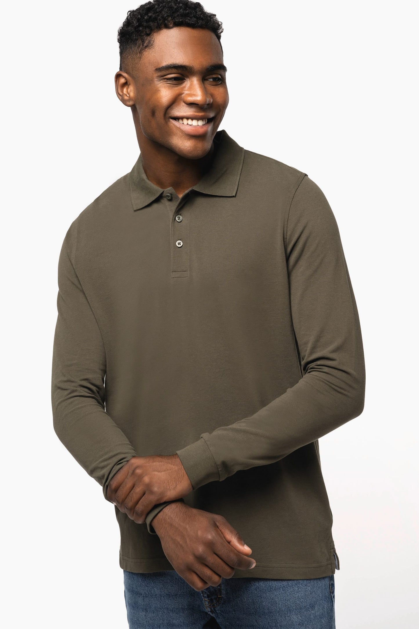 K243 - Polo piqué uomo manica lunga