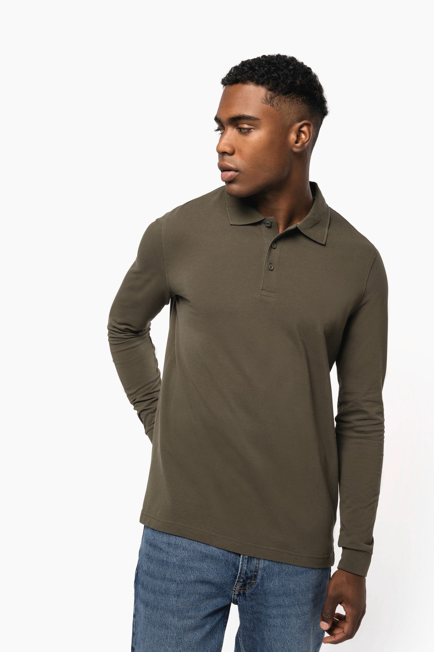 K243 - Polo piqué uomo manica lunga