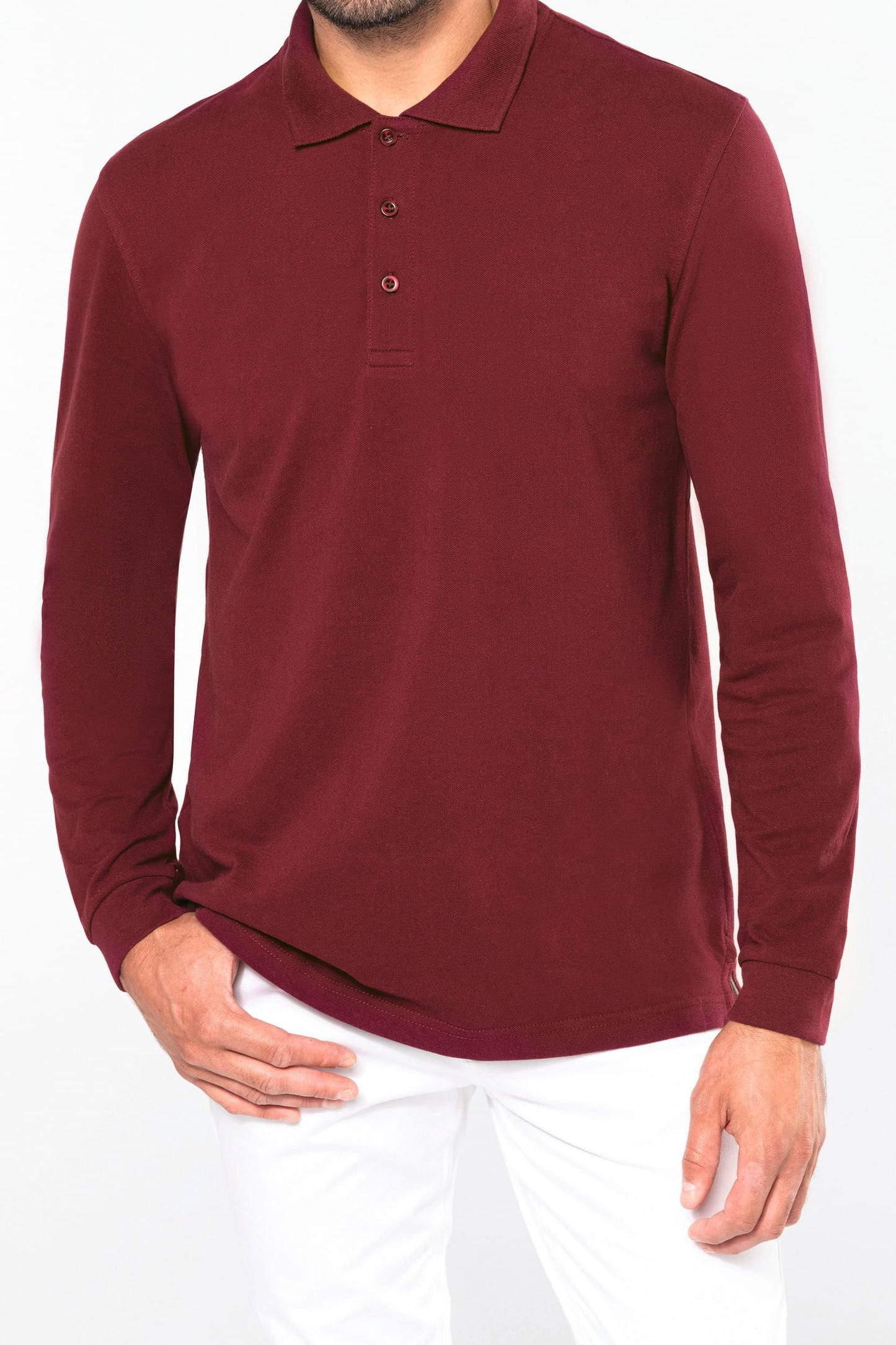 K243 - Polo piqué uomo manica lunga