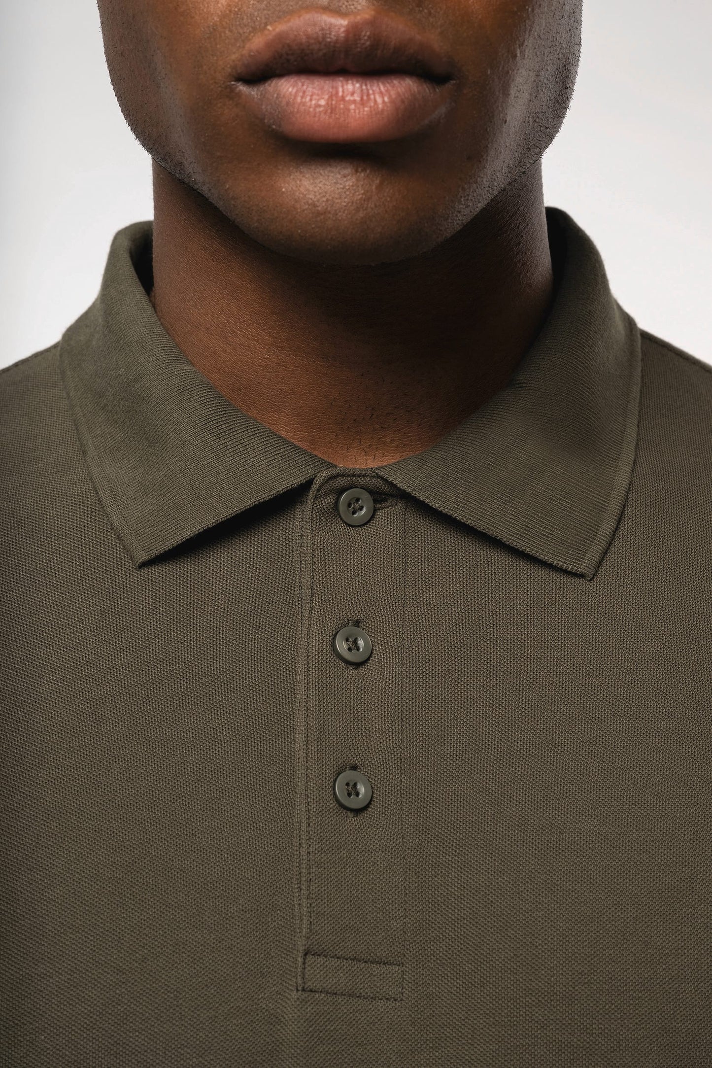 K243 - Polo piqué uomo manica lunga