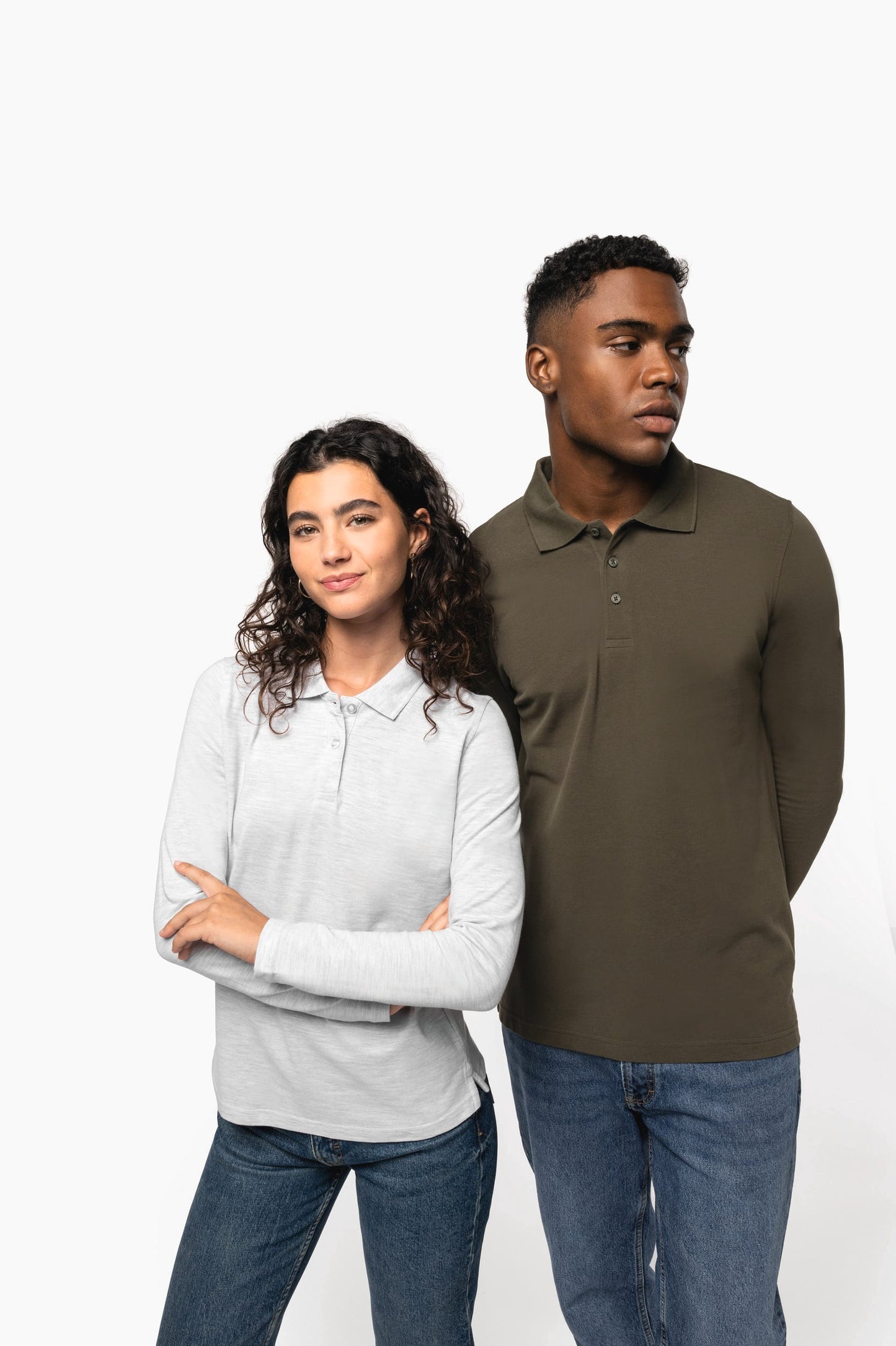 K243 - Polo piqué uomo manica lunga