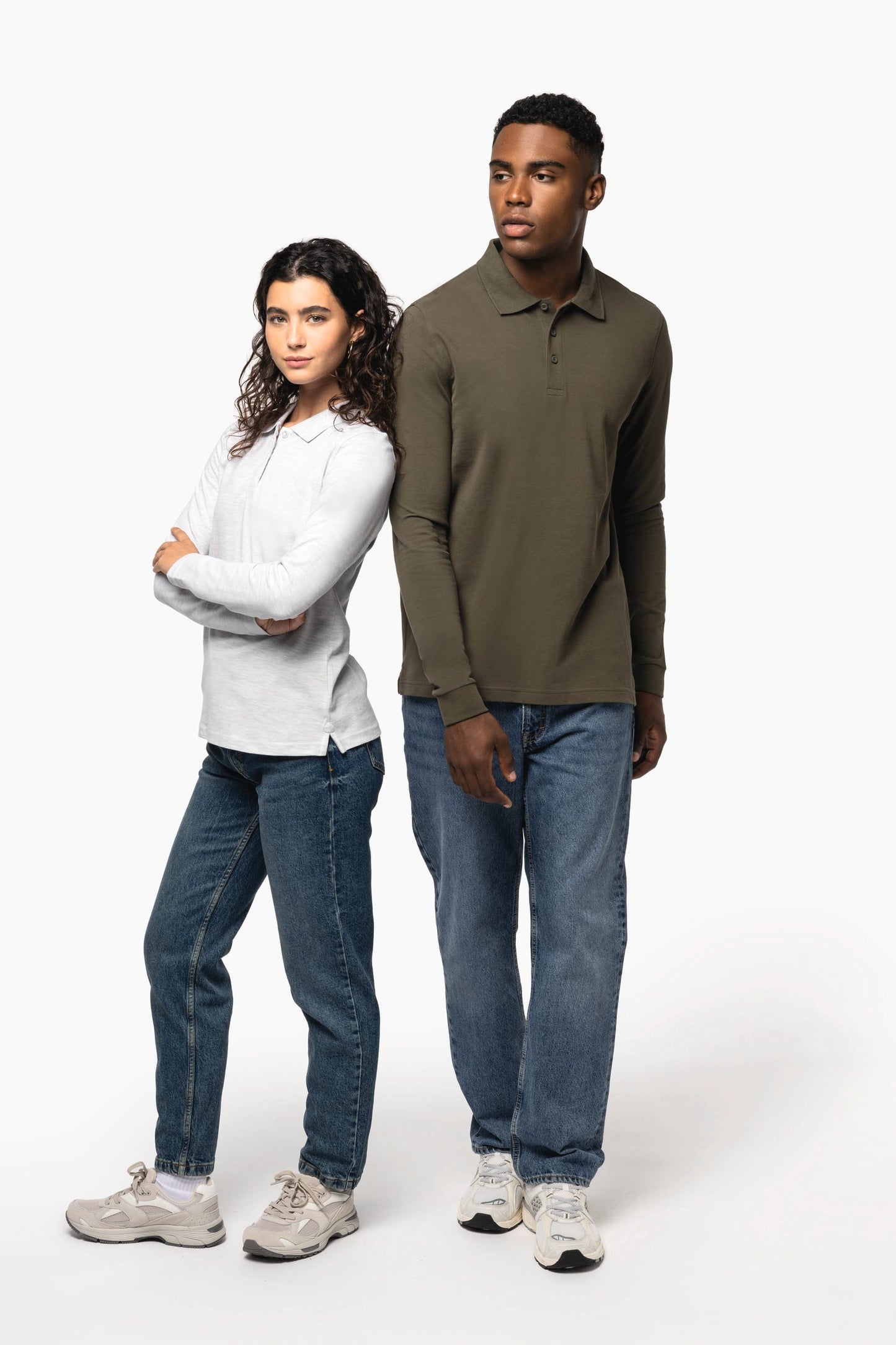 K243 - Polo piqué uomo manica lunga