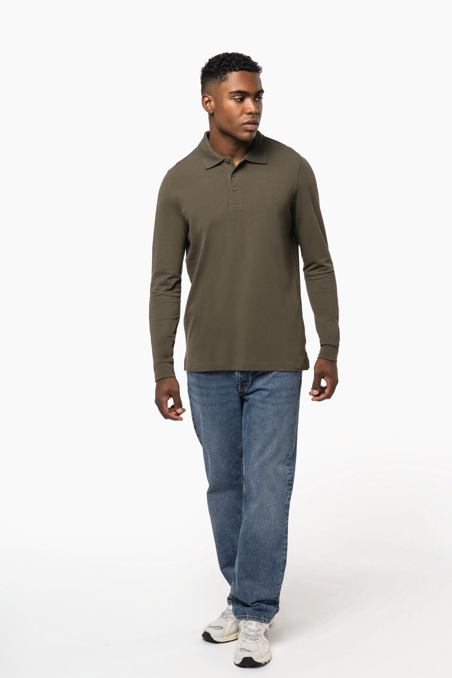 K243 - Polo piqué uomo manica lunga