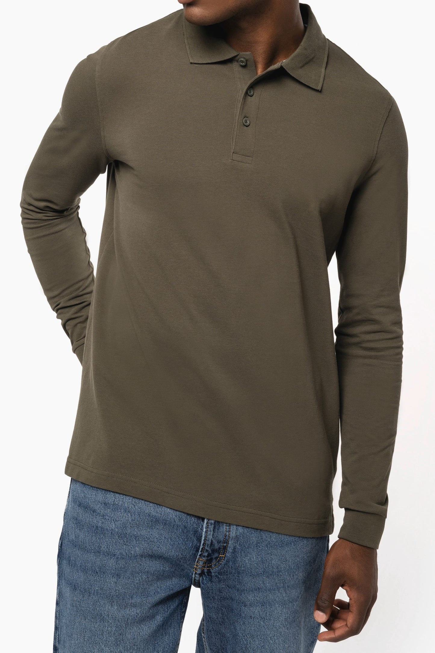K243 - Polo piqué uomo manica lunga