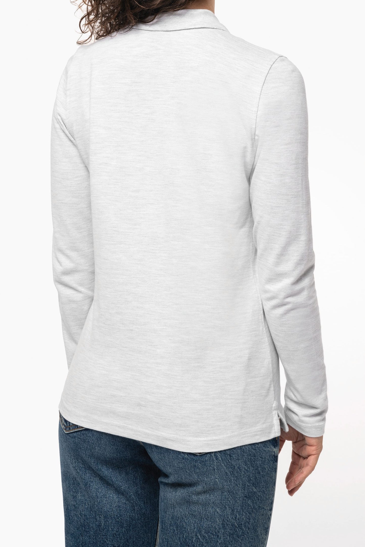 K244 - Polo piqué donna manica lunga