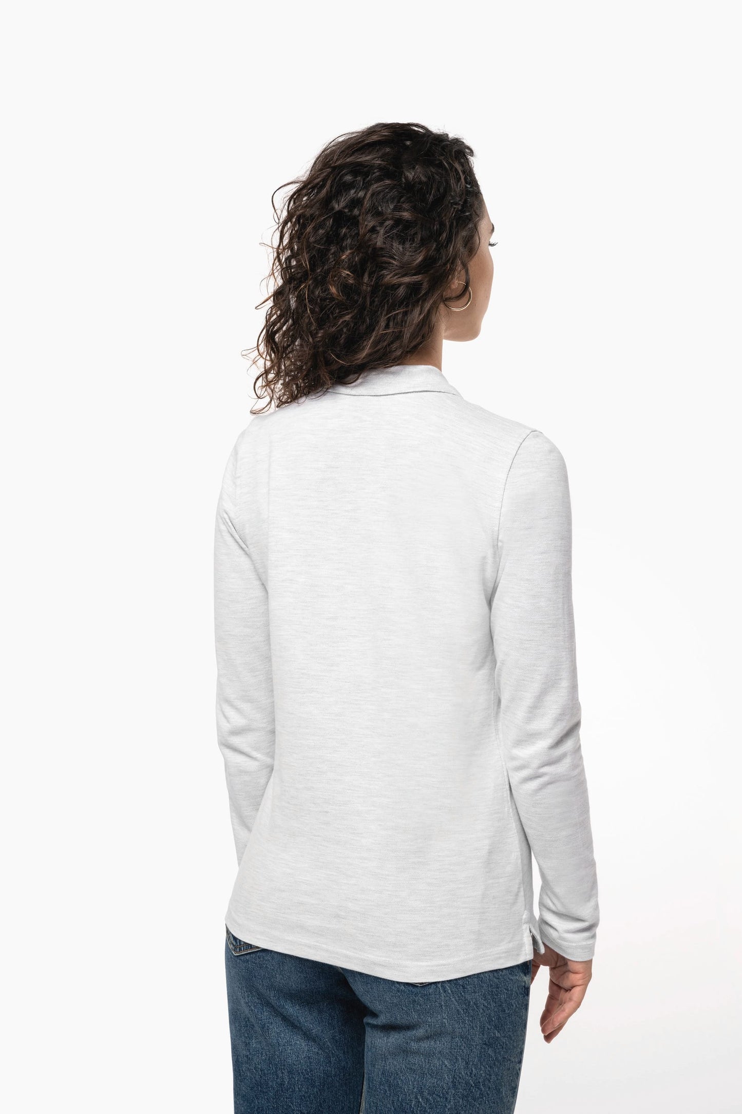 K244 - Polo piqué donna manica lunga