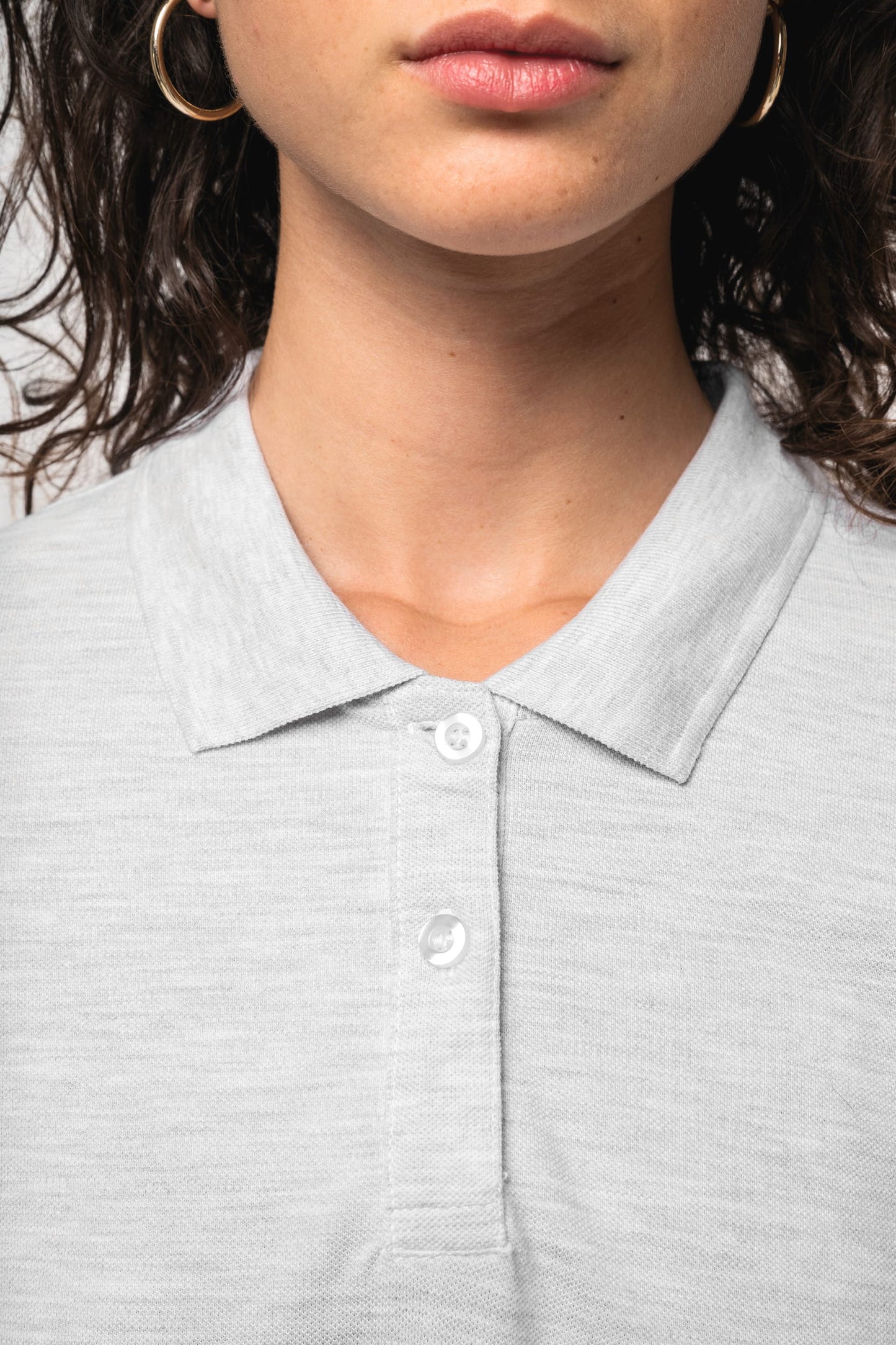 K244 - Polo piqué donna manica lunga