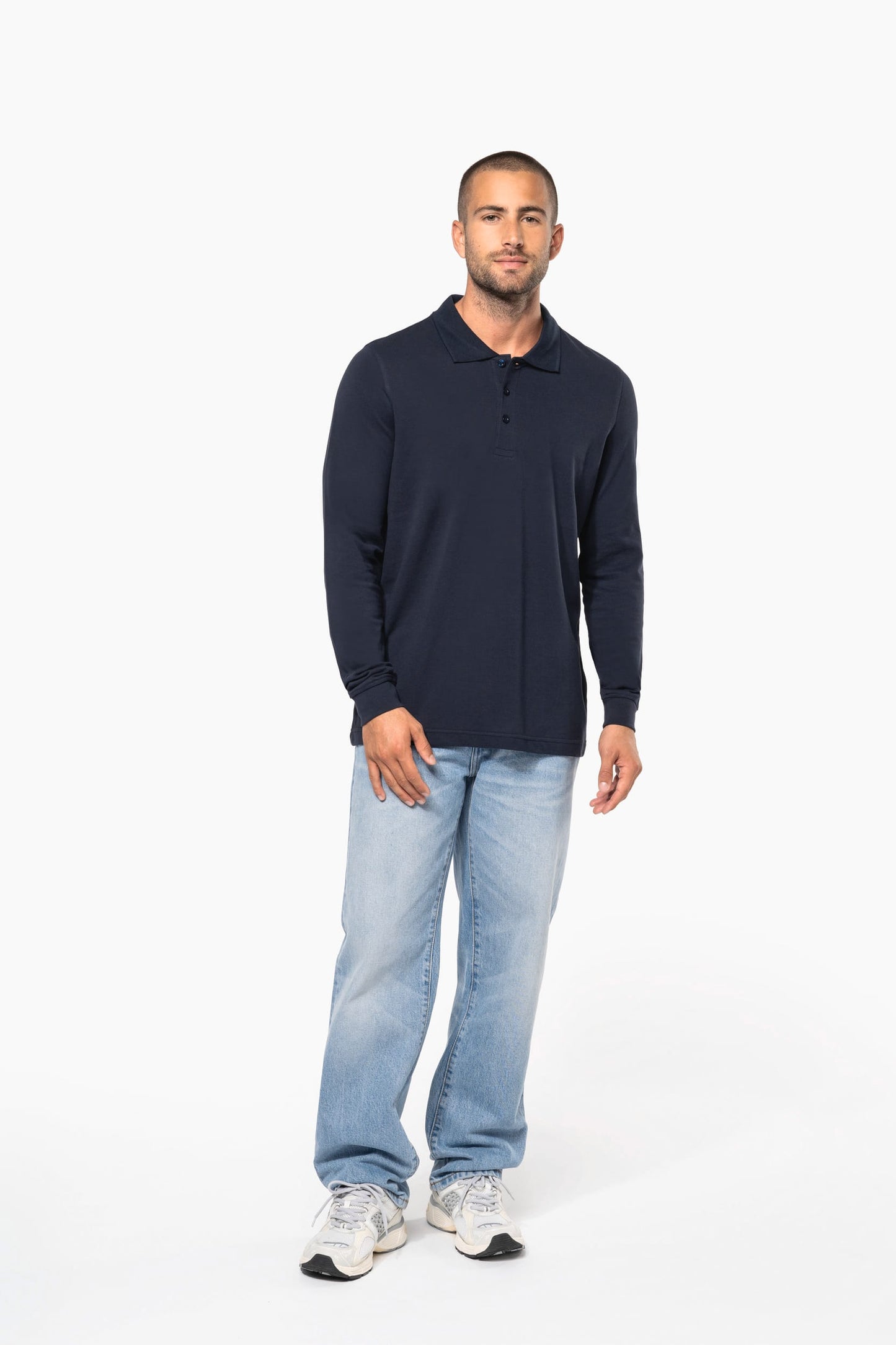 K256 - Polo piqué uomo manica lunga